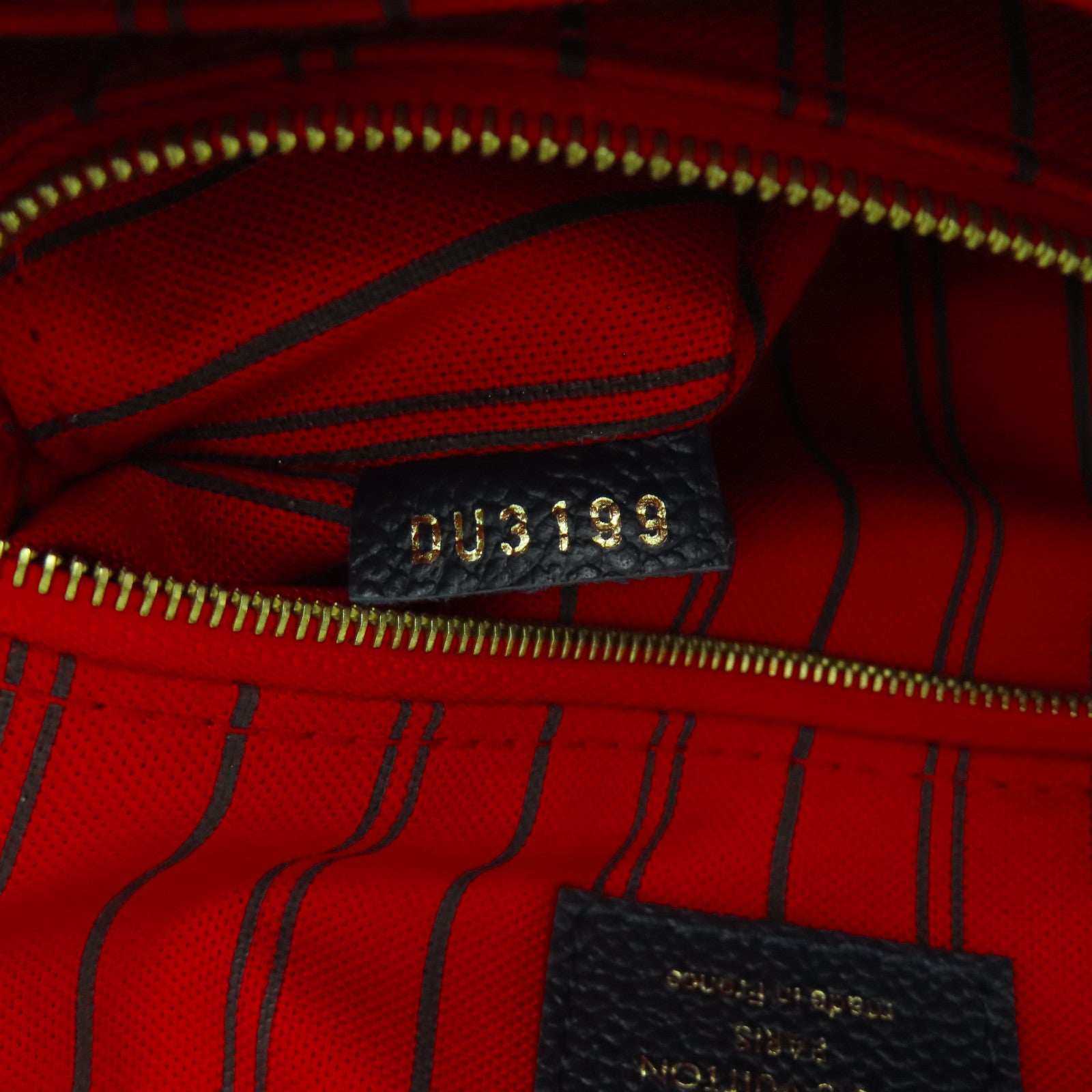 LOUIS VUITTON Monogram Empreinte Speedy Bandouliere 25金扣手挽肩背兩用袋深藍色