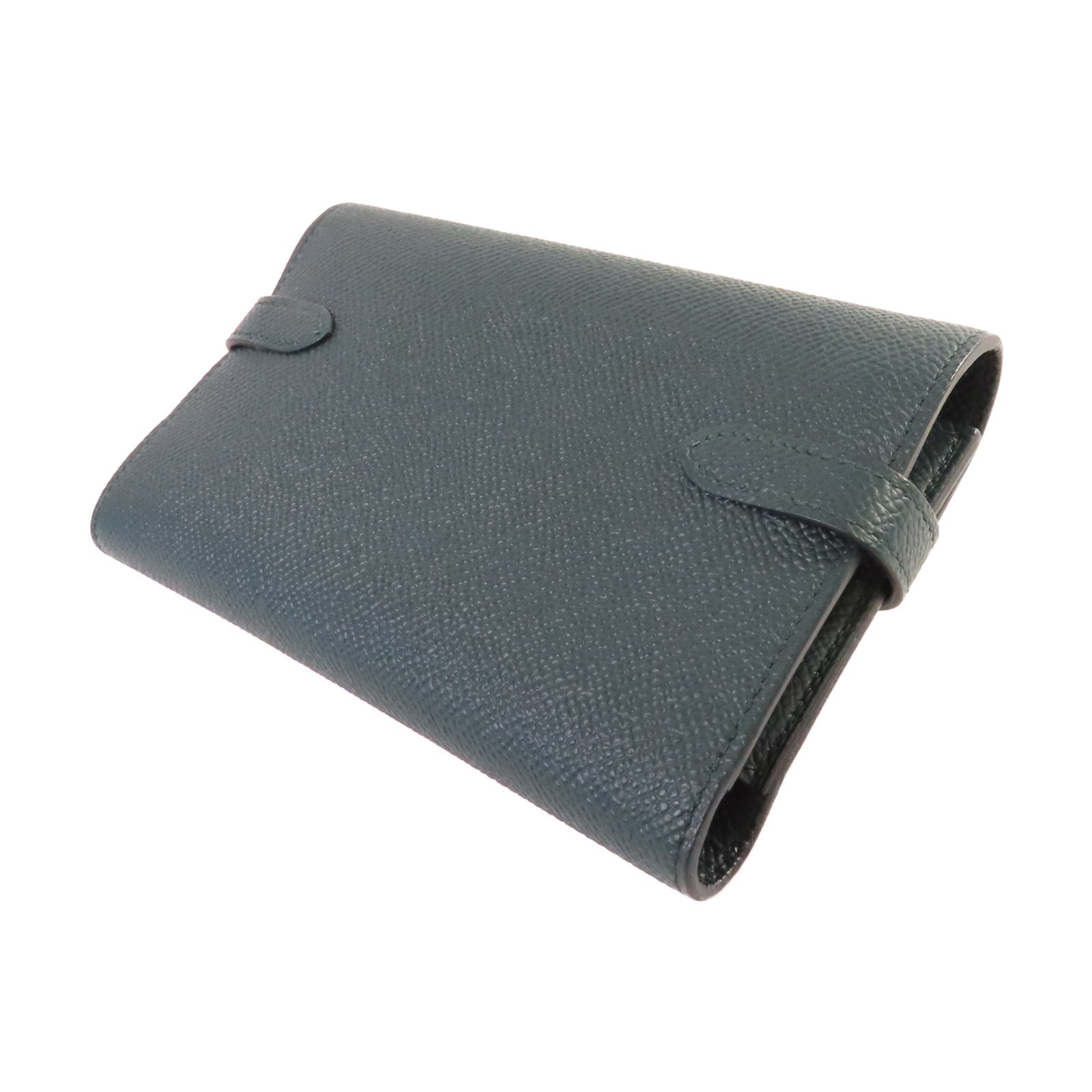 HERMES Epsom皮革Kelly Wallet金扣錢包Vert Jade松柏綠