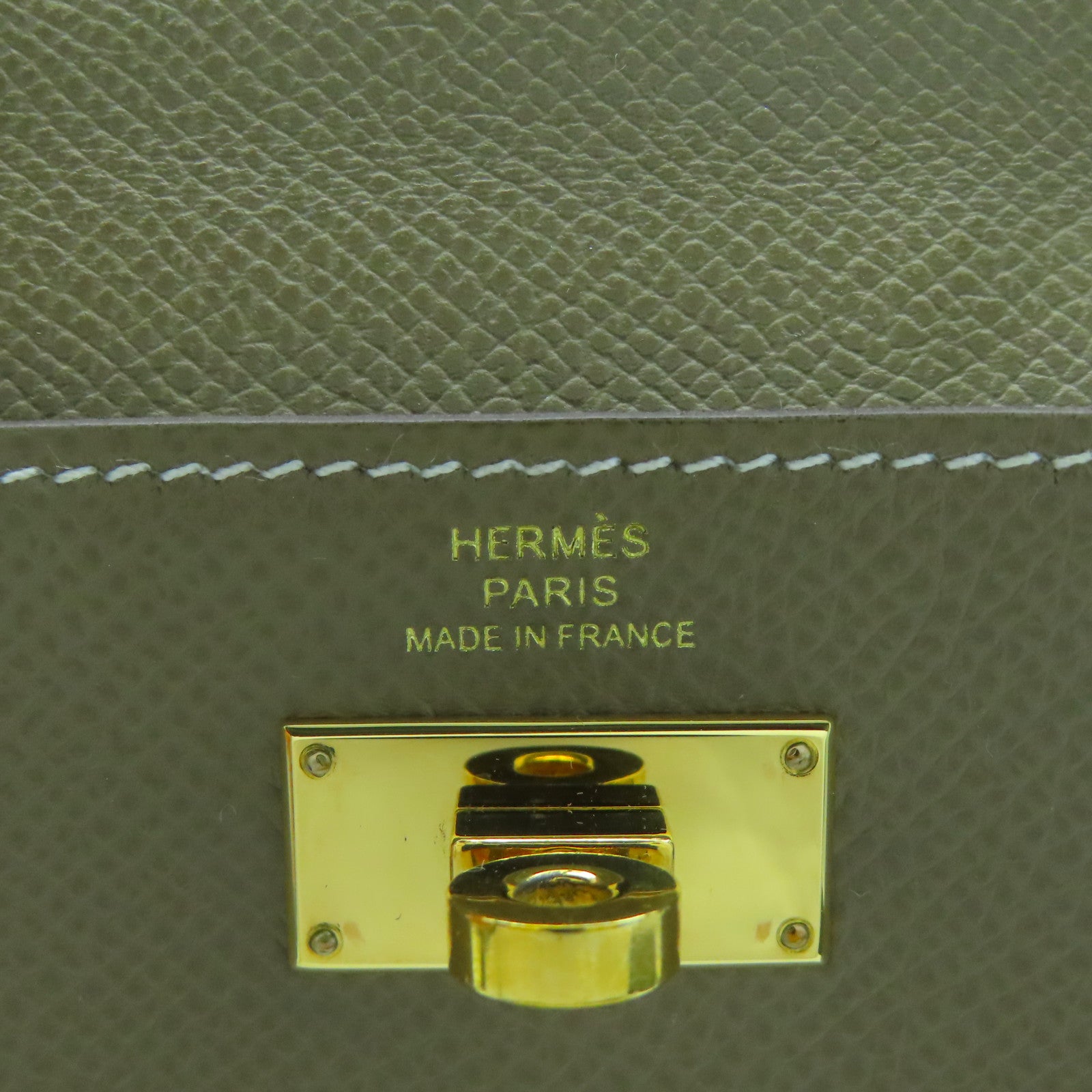 HERMES Epsom皮革Kelly Pocket金扣錢包經典駝色