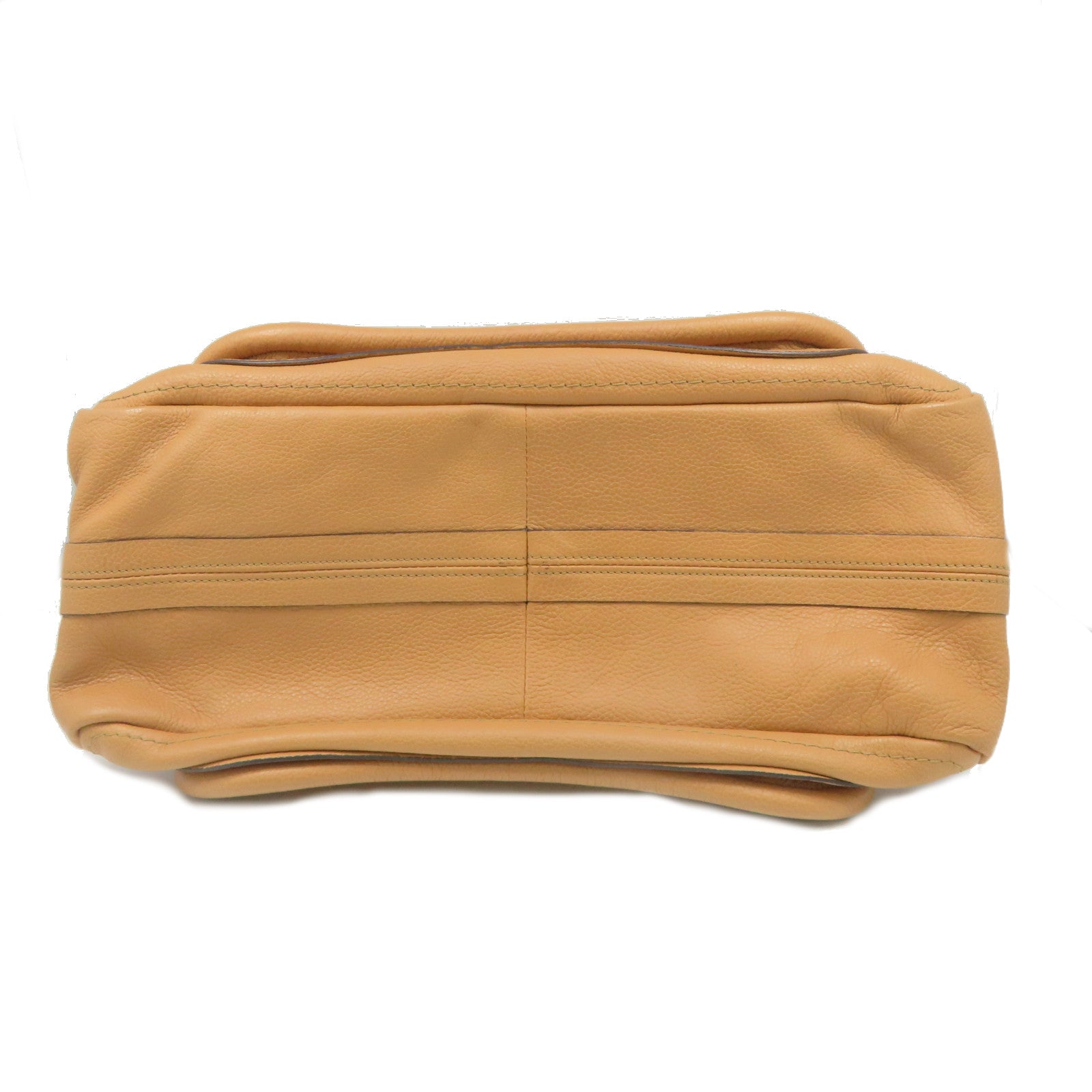 Chloe Leather Paraty Bag Gold Buckle Shoulder Bag Beige