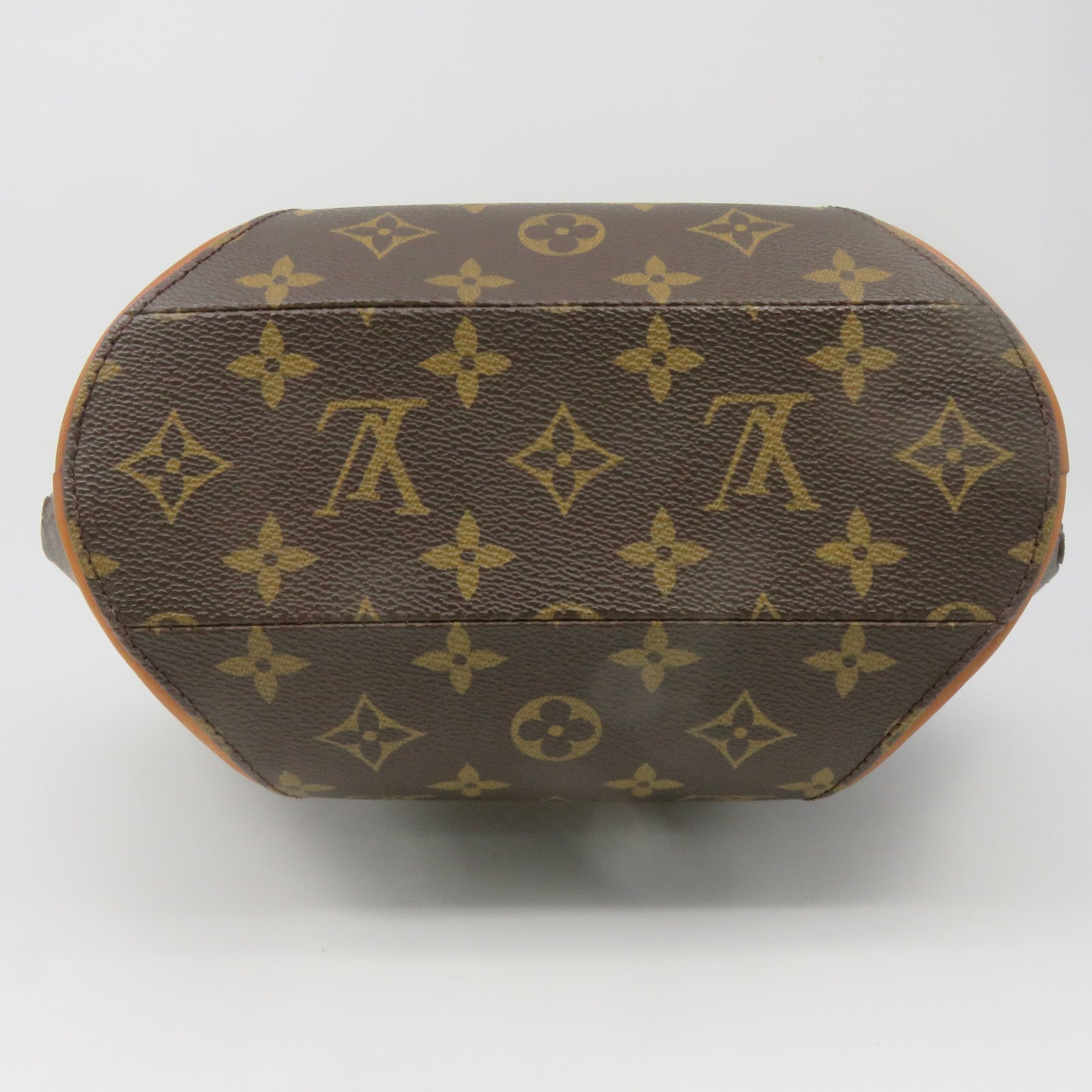 LOUIS VUITTON Monogram Elipse金扣手挽袋啡色
