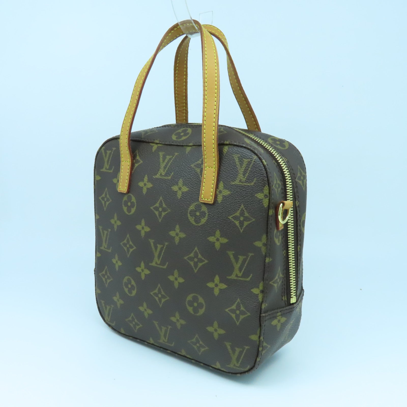 LOUIS VUITTON Monogram Spontini金扣手挽肩背兩用袋啡色
