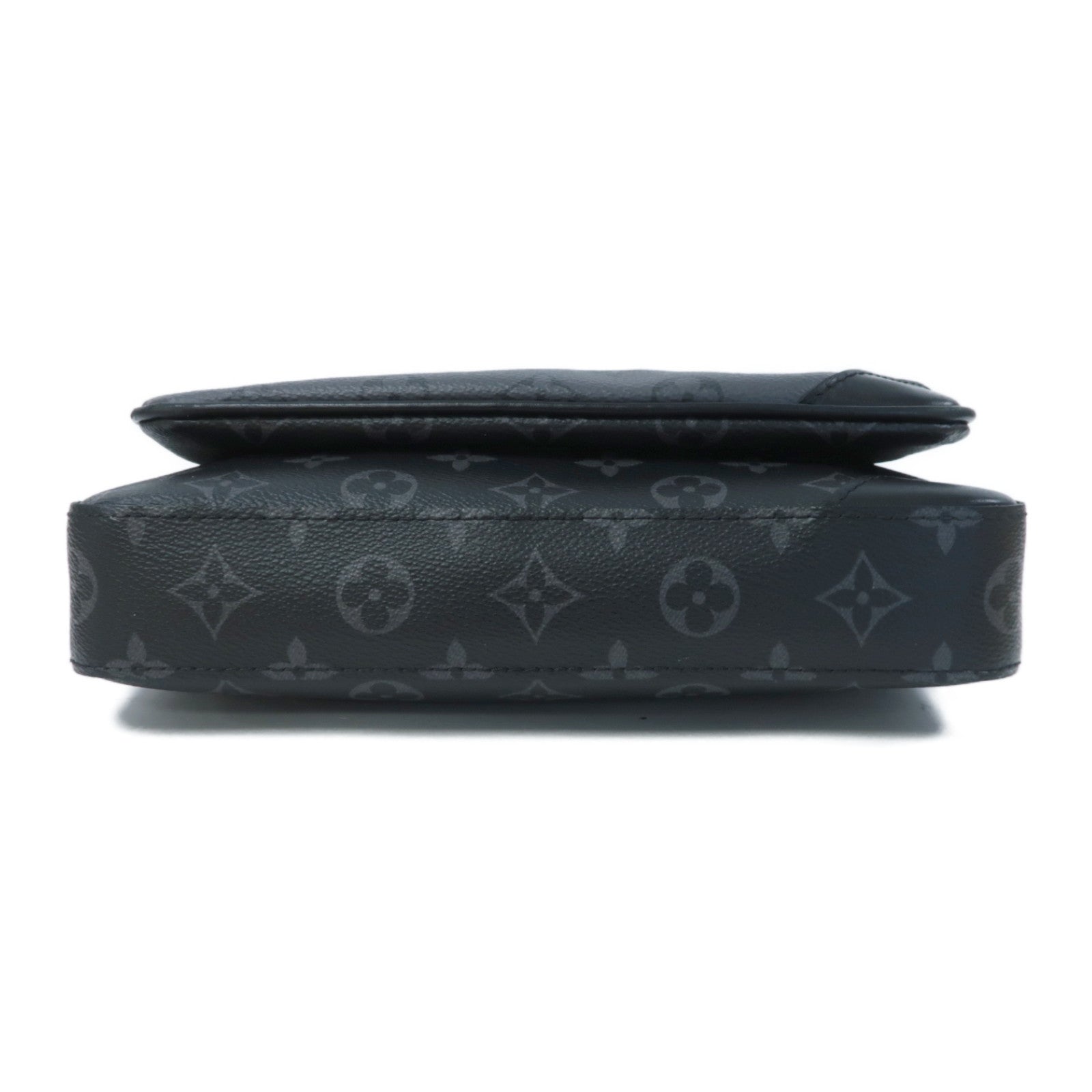 LOUIS VUITTON Monogram Eclipse Trio銀扣肩背袋黑色/灰色