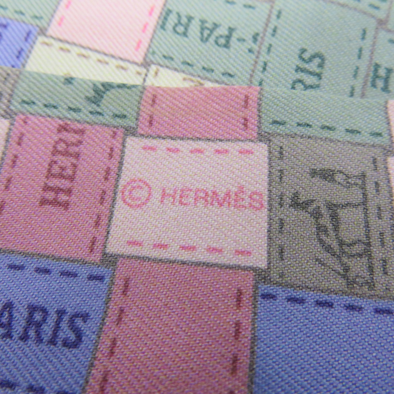 HERMES 絲質Twilly絲巾灰色/藍色/粉紅色