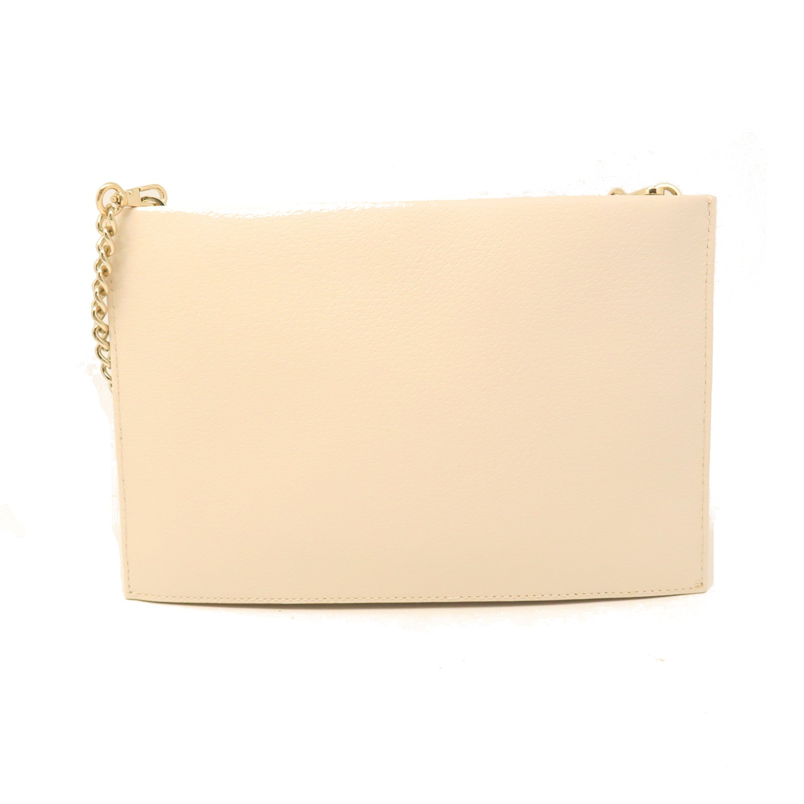 Kate Spade Leather Chain Shoulder Gold Buckle Chain Shoulder Bag White