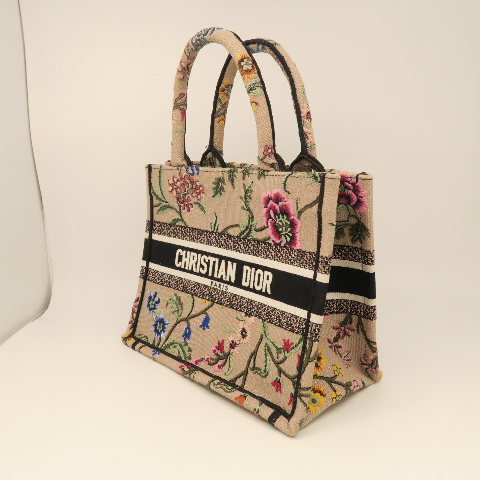 Dior Canvas Tote Bag Pink Beige