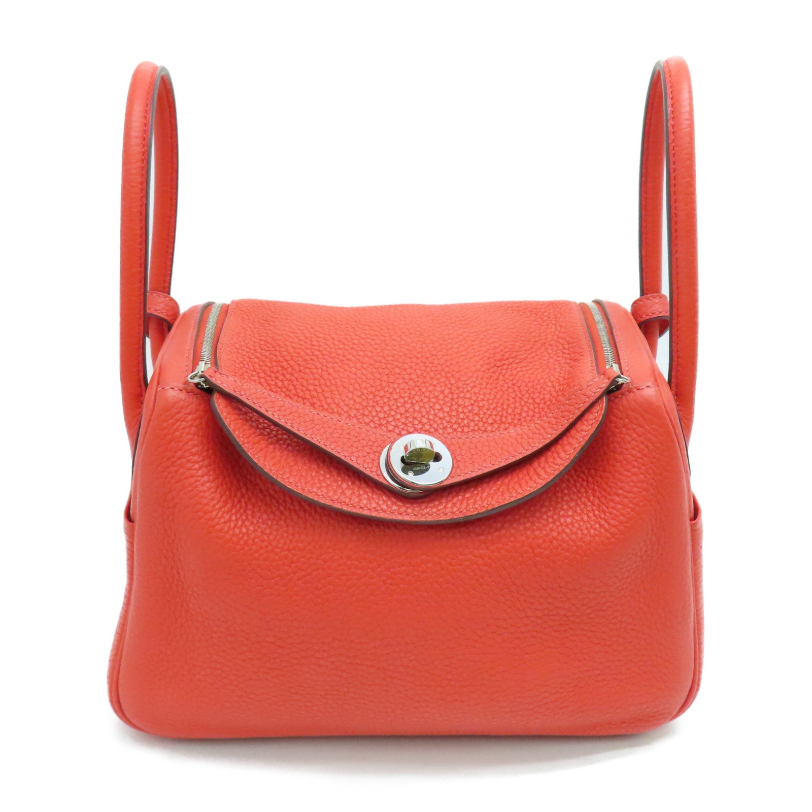 HERMES Clemence皮革Lindy 26 Shoulder Bag銀扣手挽肩背兩用袋
