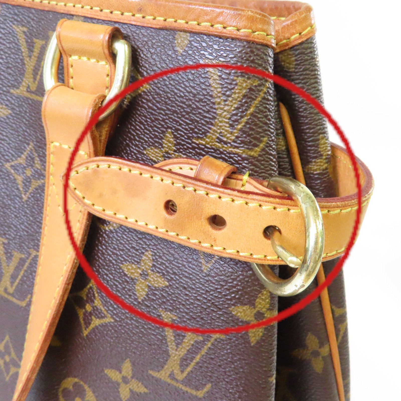 LOUIS VUITTON Monogram Batignolles Vertical Tote Bag金扣肩背袋啡色
