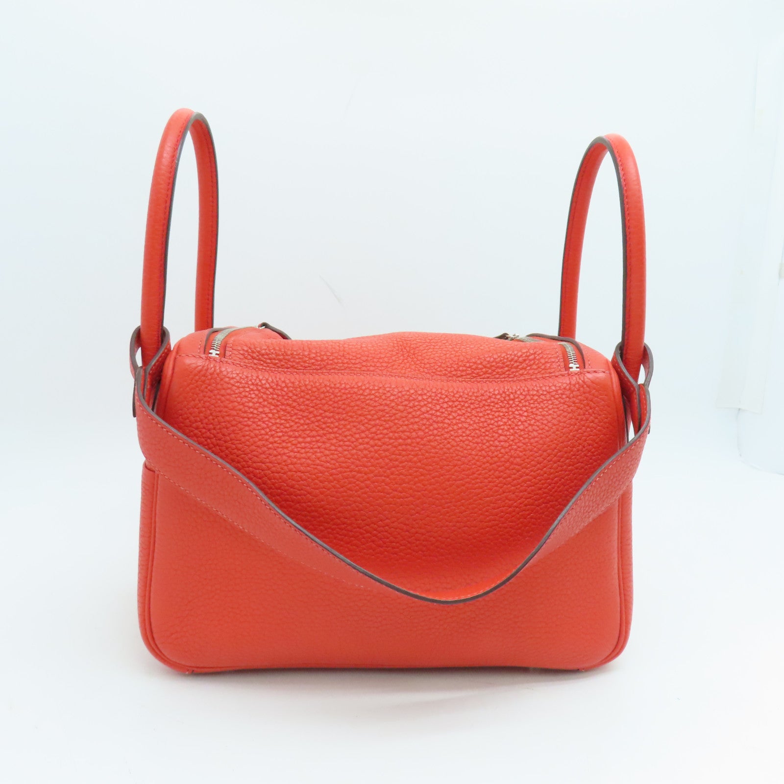 HERMES Clemence皮革Lindy 26 Shoulder Bag銀扣手挽肩背兩用袋