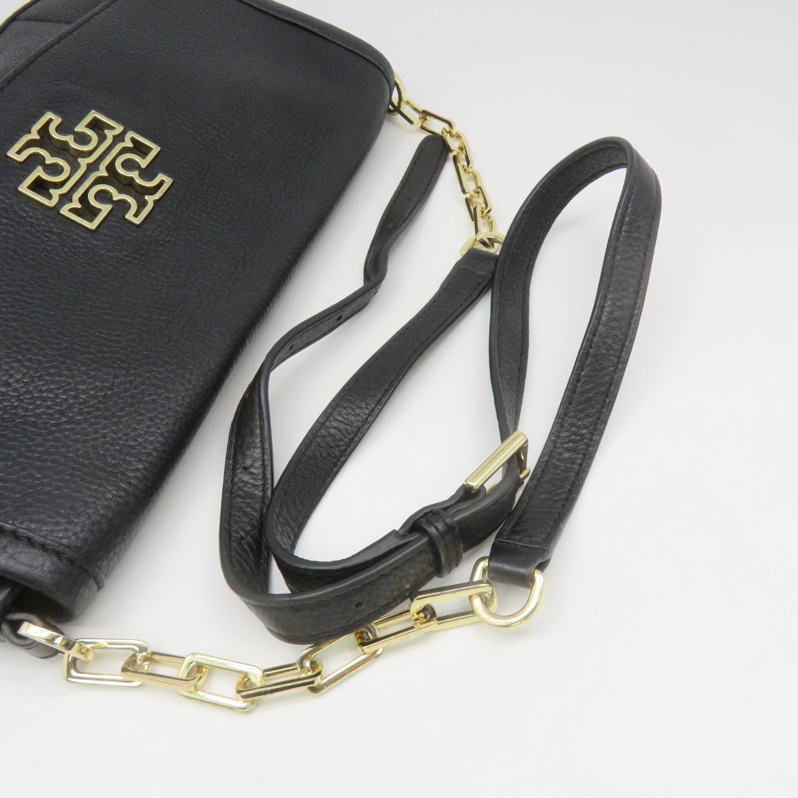 Tory Burch Leather Shoulder Bag Black