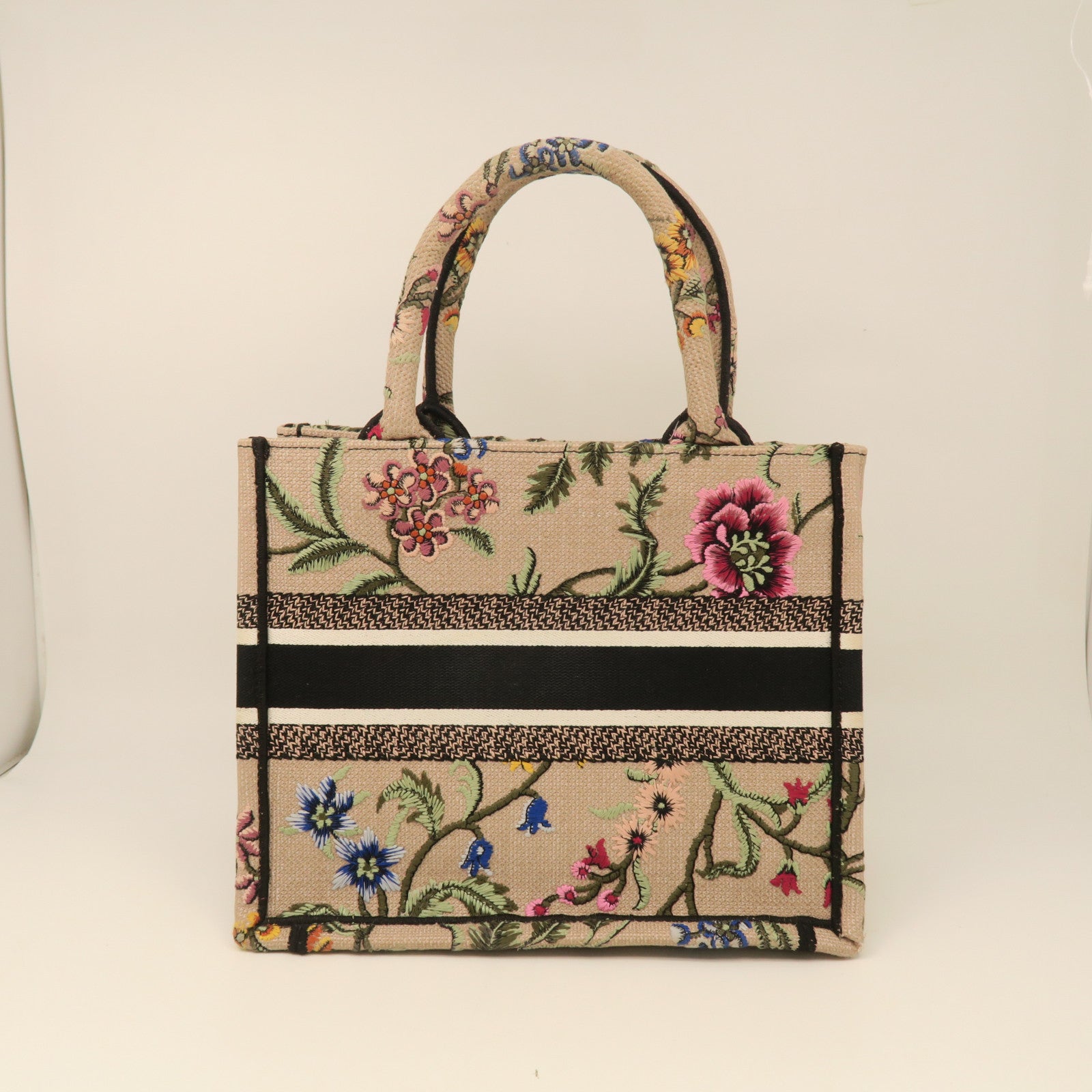 Dior Canvas Tote Bag Pink Beige