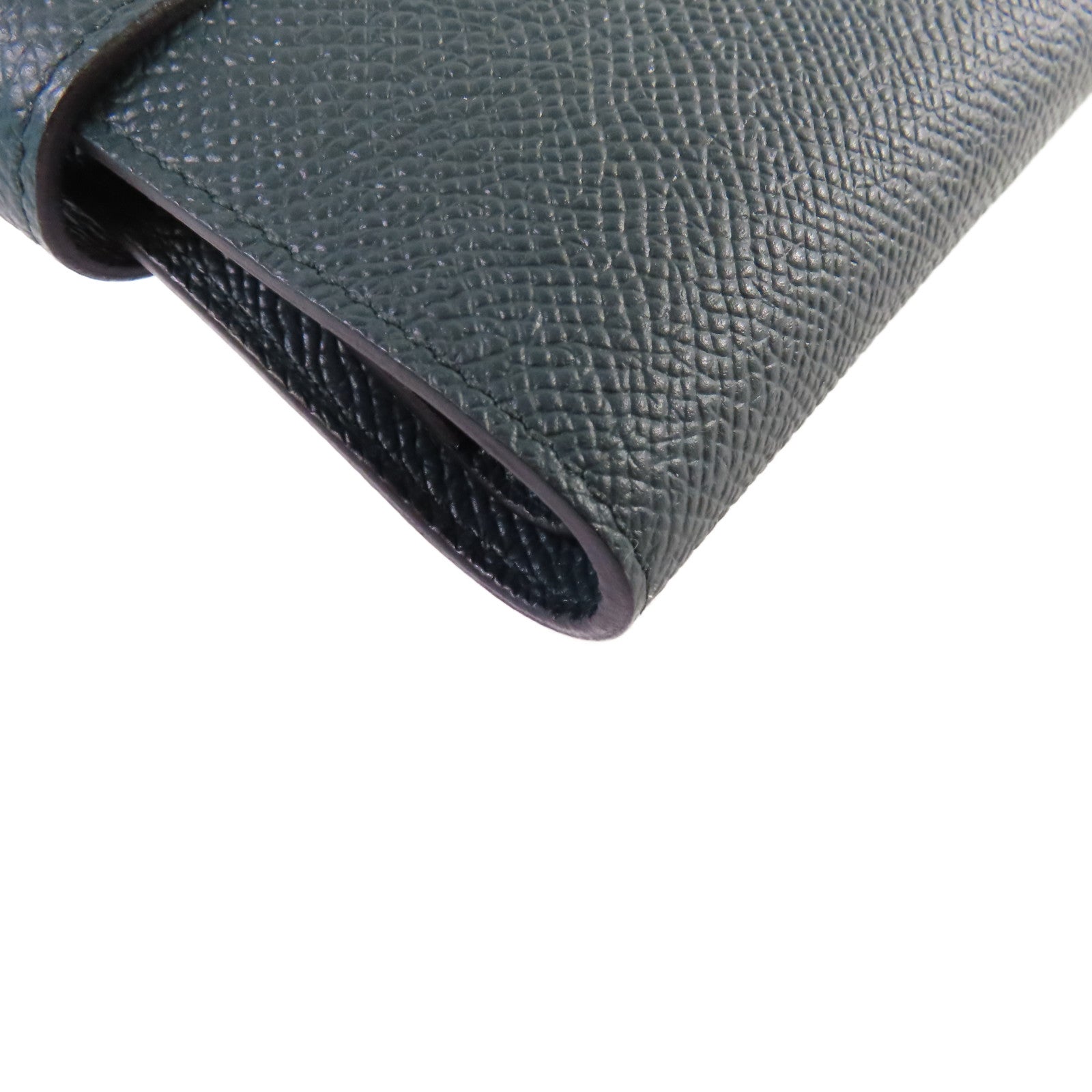 HERMES Epsom皮革Kelly Wallet金扣錢包Vert Jade松柏綠