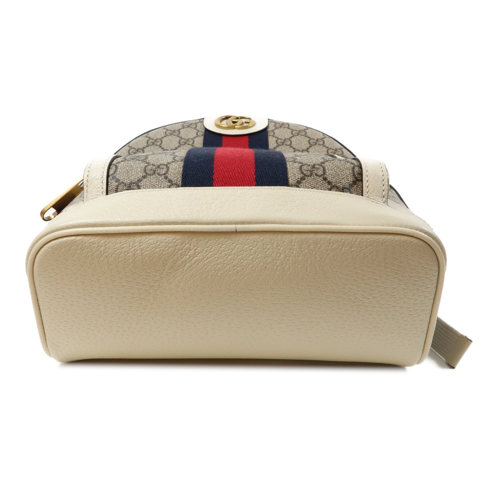 GUCCI 塗層帆布/皮革Ophidia GG Supreme Backpack金扣背包啡色/白色