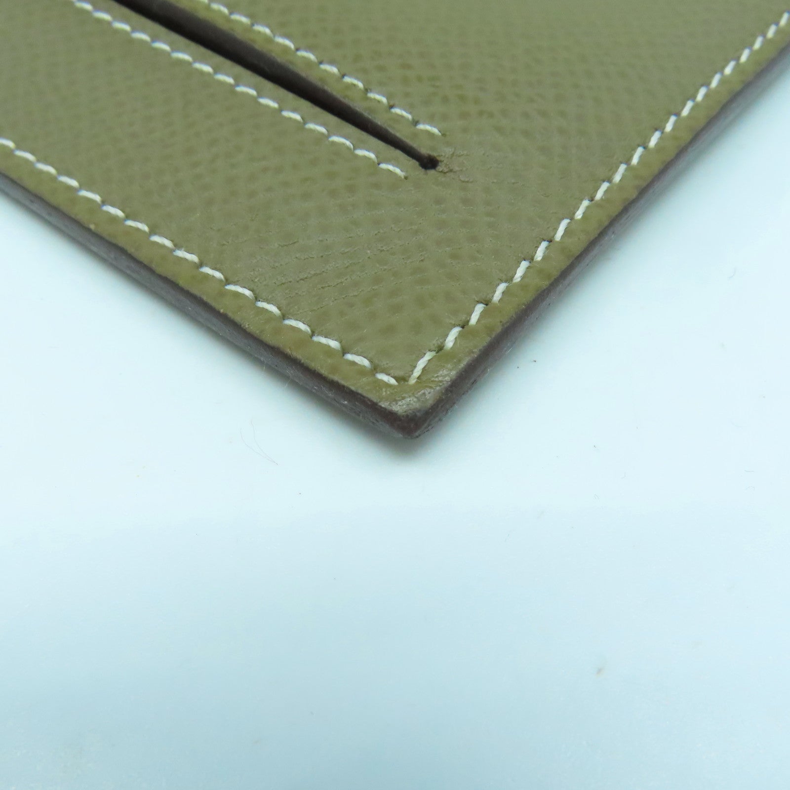 HERMES Epsom皮革Kelly Pocket金扣錢包經典駝色