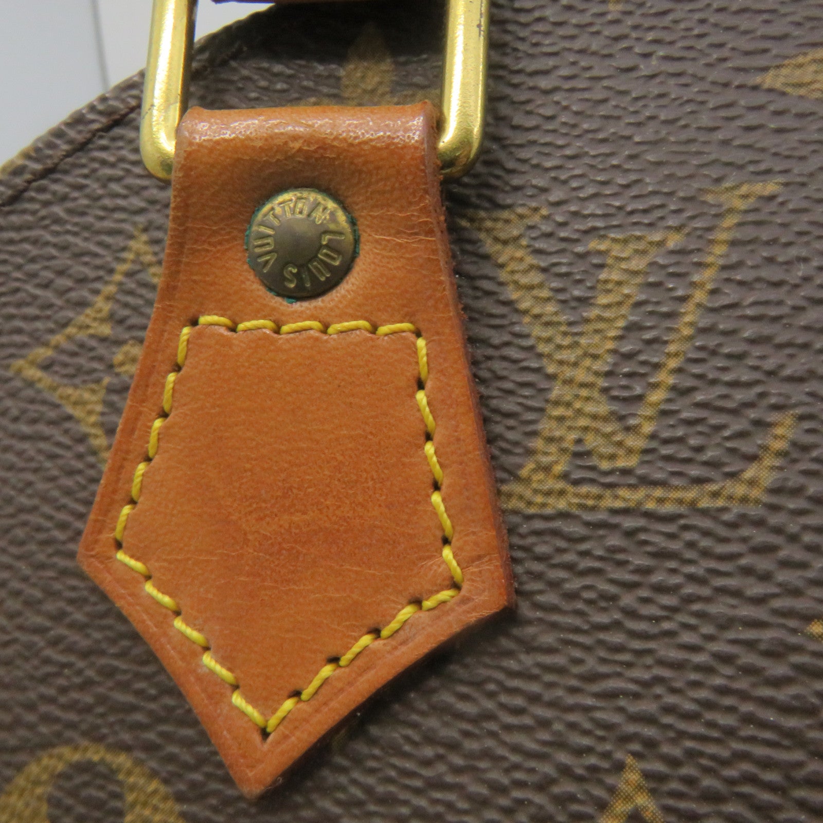 LOUIS VUITTON Monogram Elipse金扣手挽袋啡色