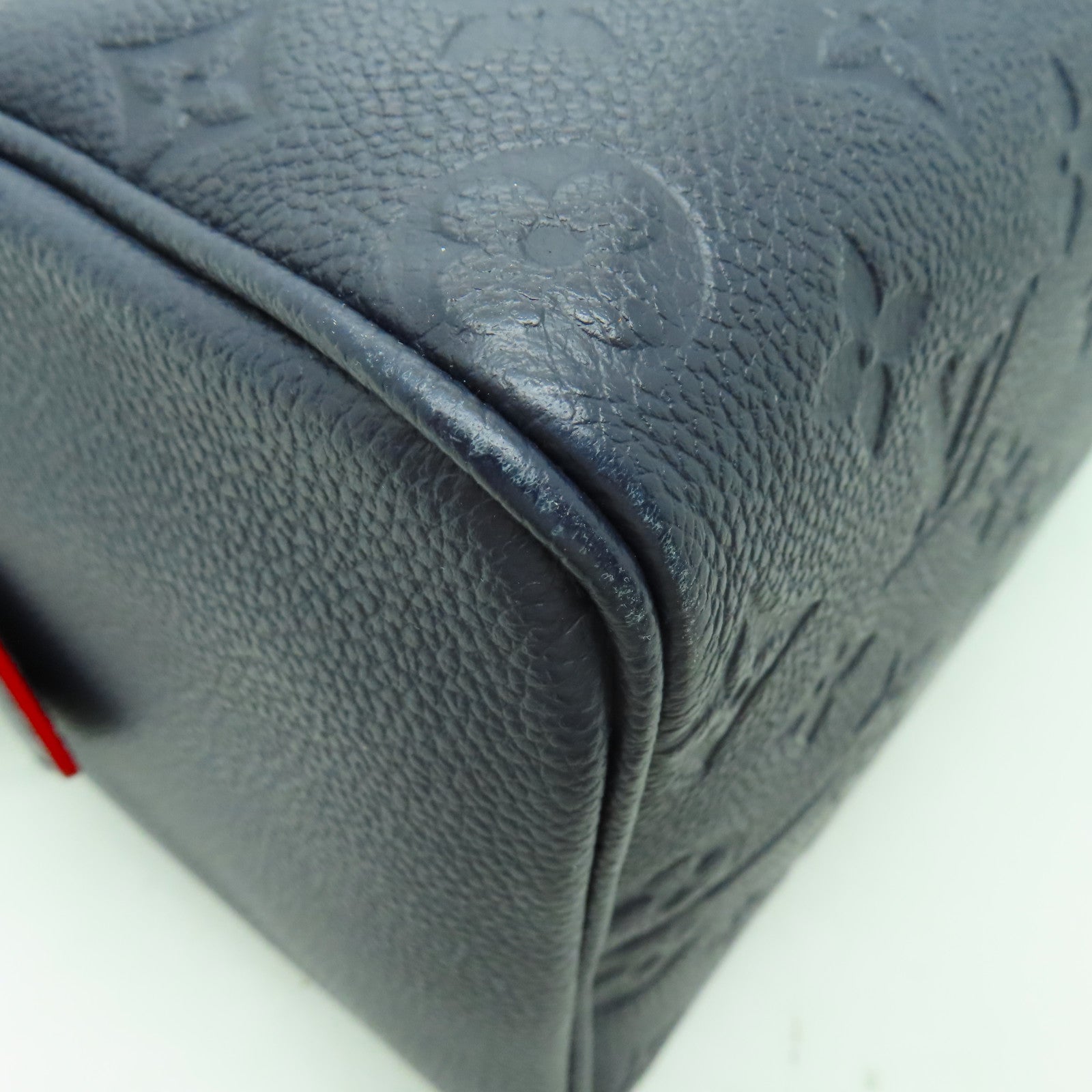 LOUIS VUITTON Monogram Empreinte Speedy Bandouliere 25金扣手挽肩背兩用袋深藍色