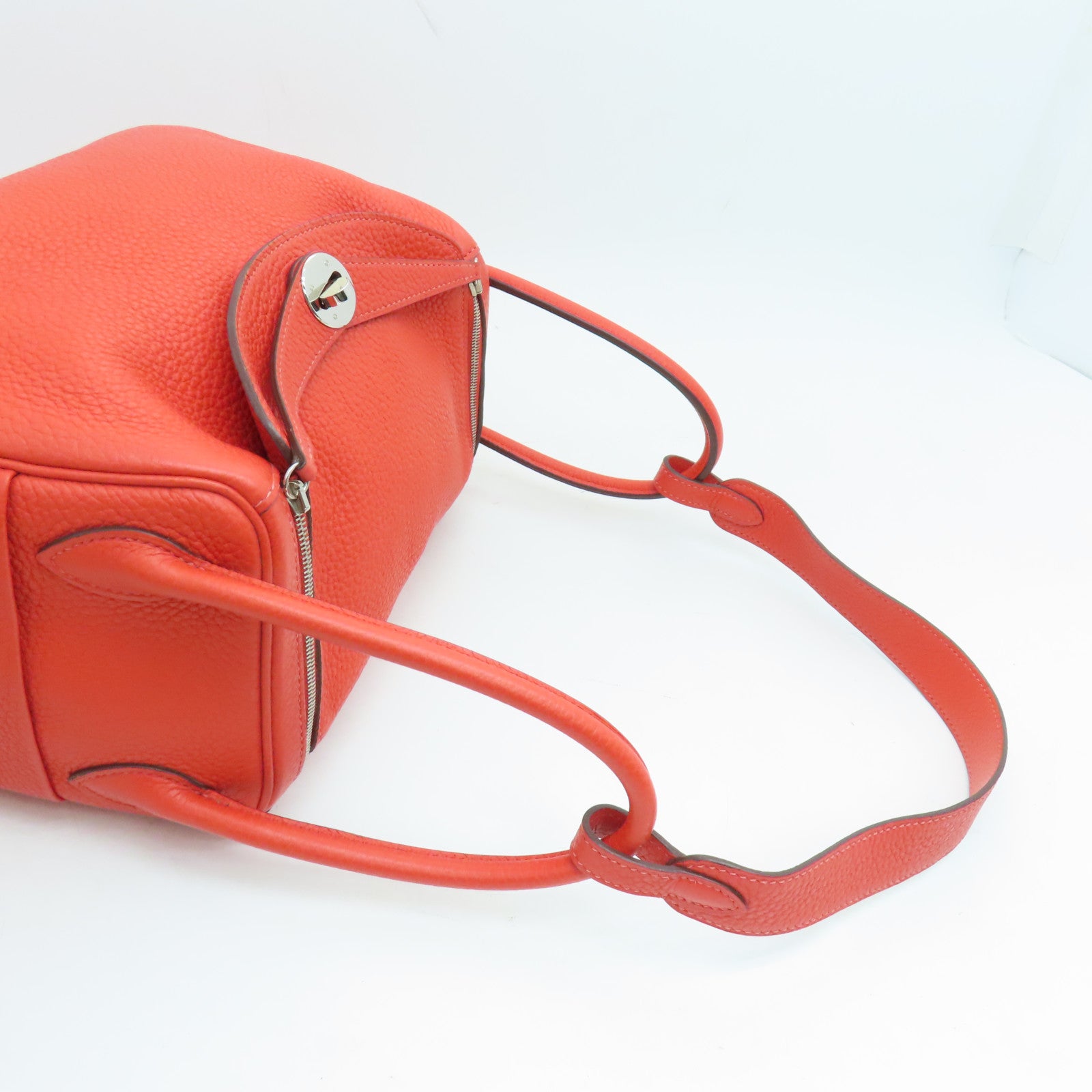 HERMES Clemence皮革Lindy 26 Shoulder Bag銀扣手挽肩背兩用袋