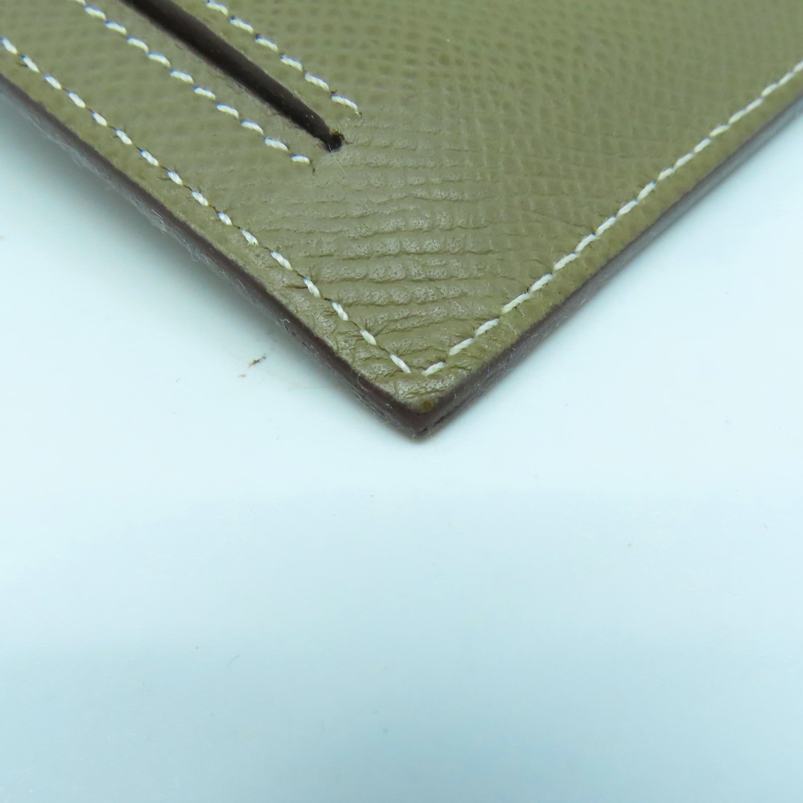 HERMES Epsom皮革Kelly Pocket金扣錢包經典駝色