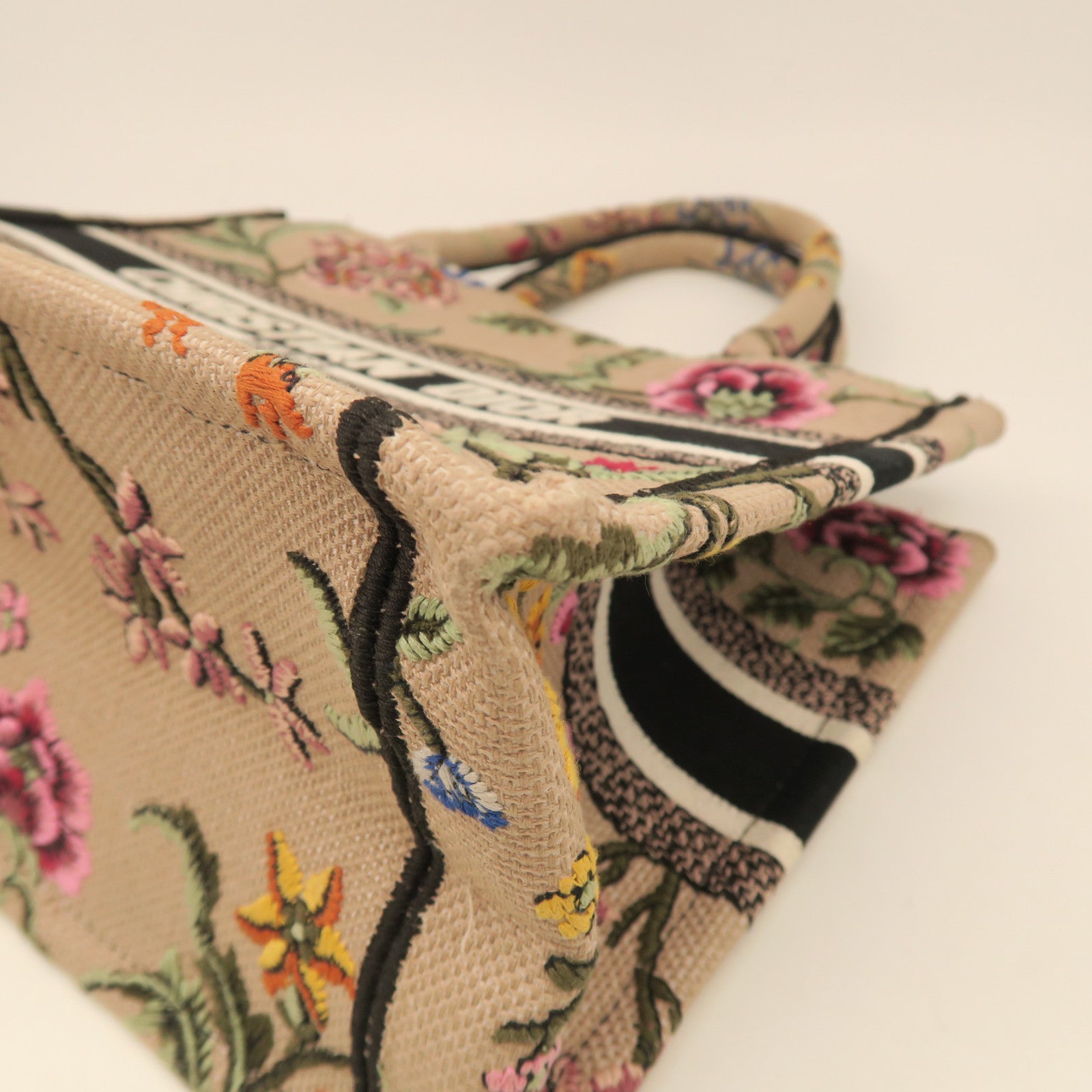 Dior Canvas Tote Bag Pink Beige