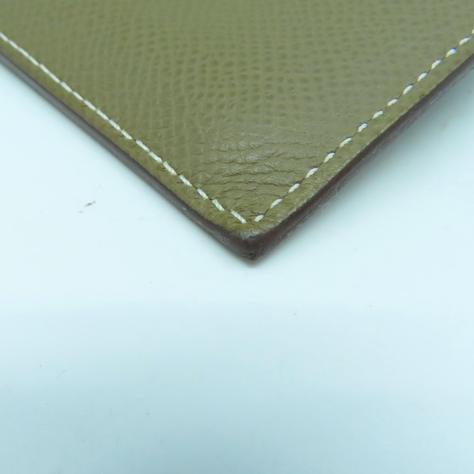 HERMES Epsom皮革Kelly Pocket金扣錢包經典駝色