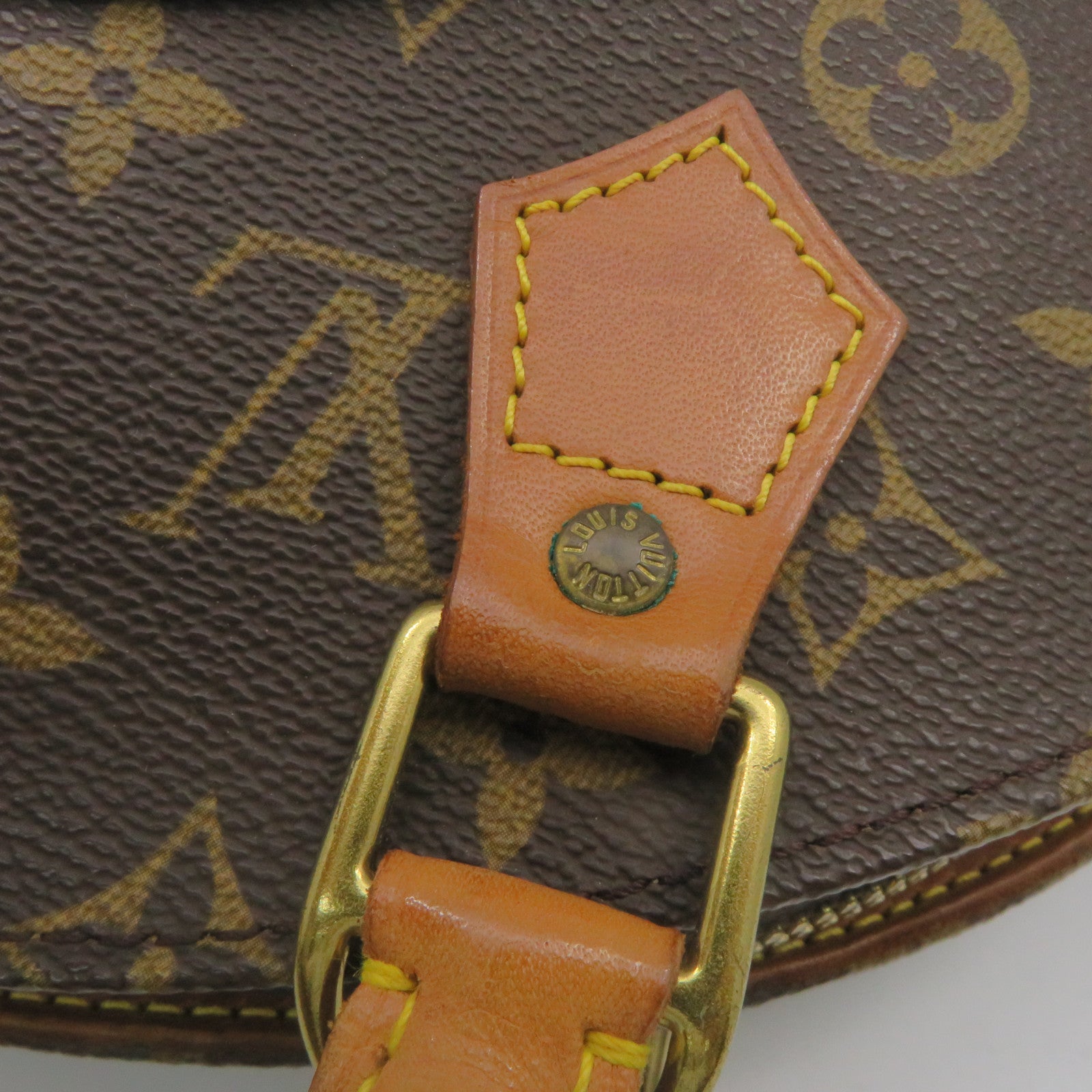 LOUIS VUITTON Monogram Elipse金扣手挽袋啡色
