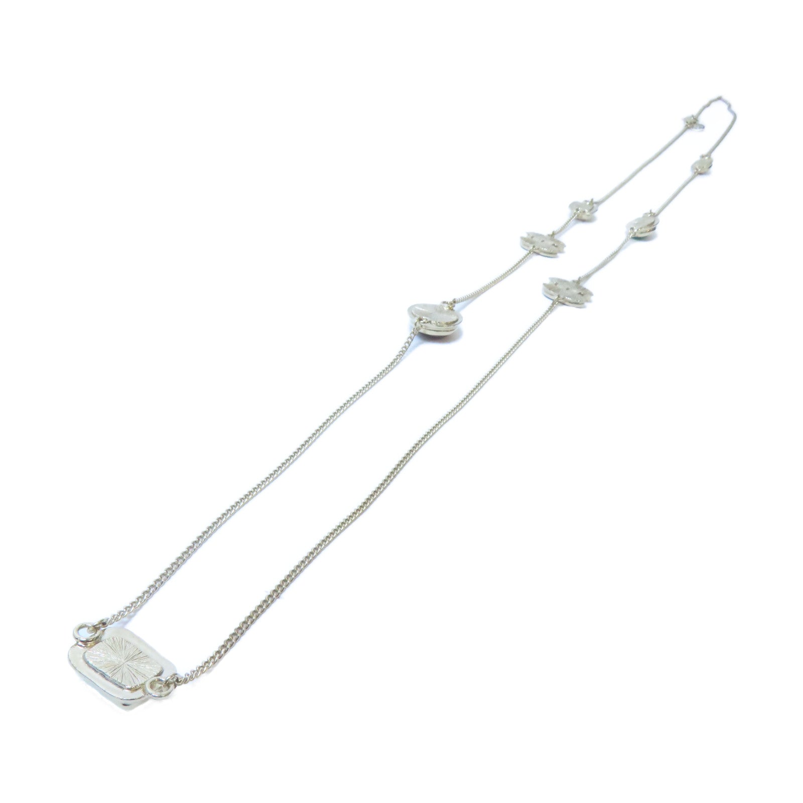 CHANEL 金屬Necklace金扣項鍊啡色/綠色/紅色