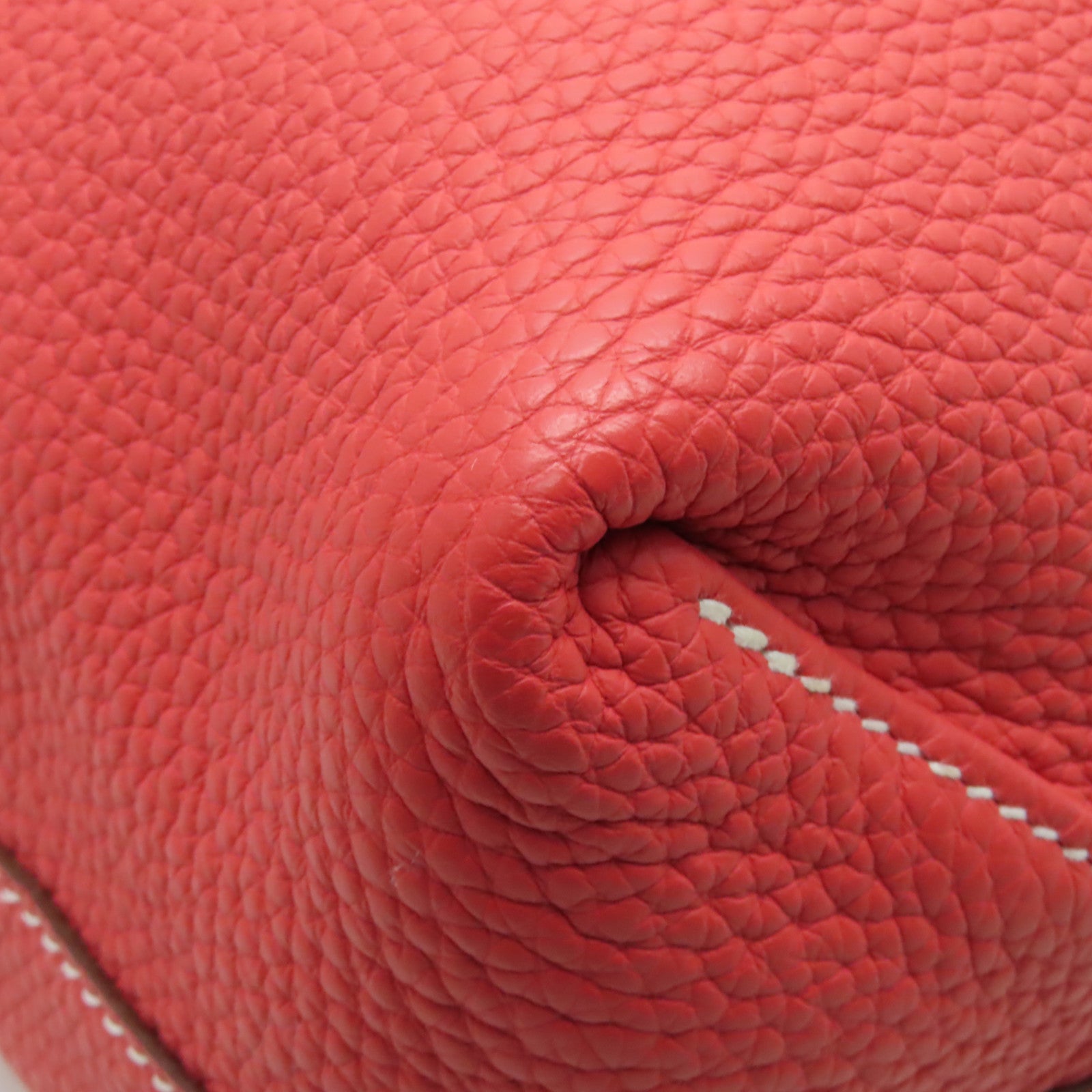 HERMES Clemence皮革Double Sens手挽袋Rubis/Bougainvillea紅色/酒紅色