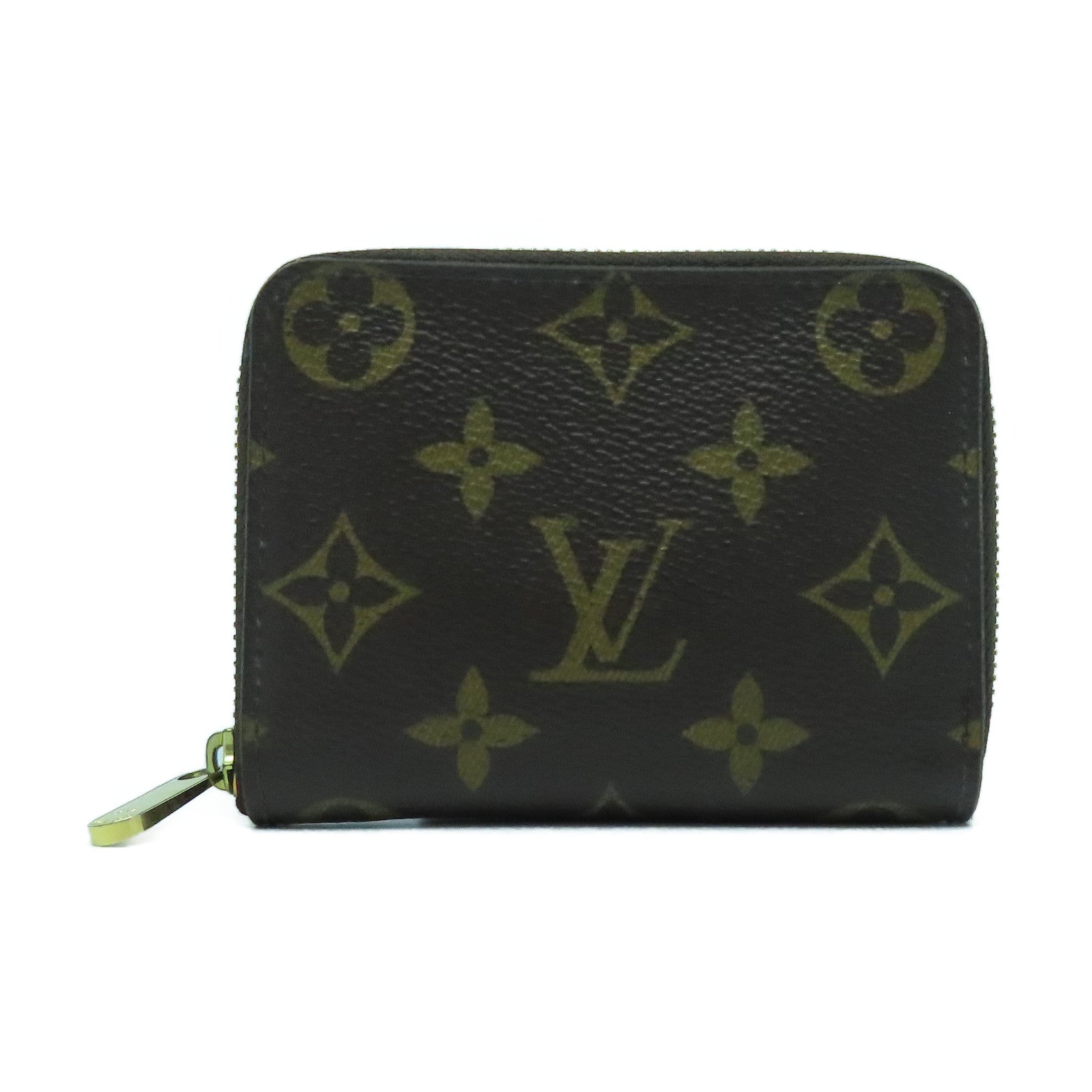 LOUIS VUITTON Monogram Zippy Coin Purse金扣零錢包棕色