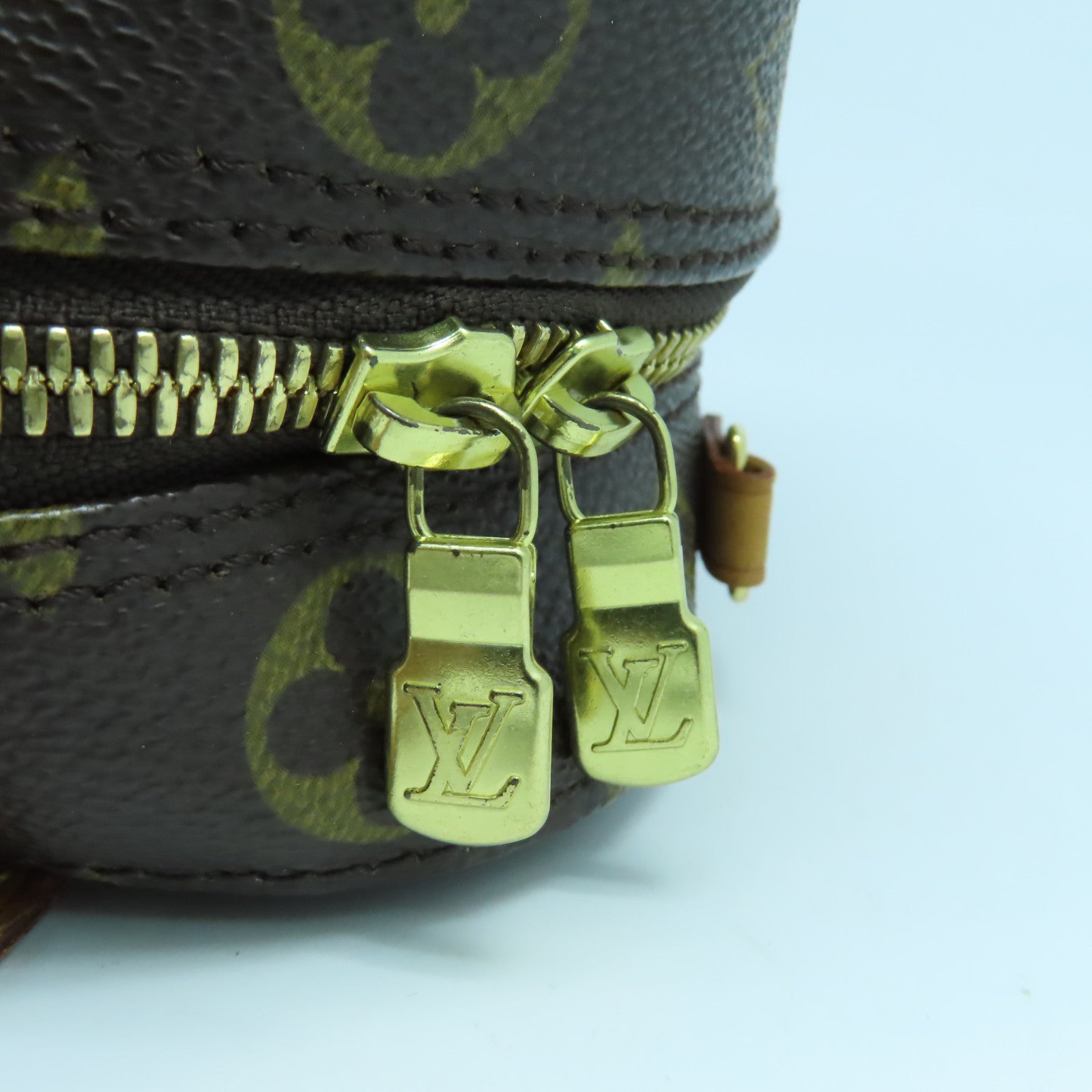 LOUIS VUITTON Monogram Spontini金扣手挽肩背兩用袋啡色