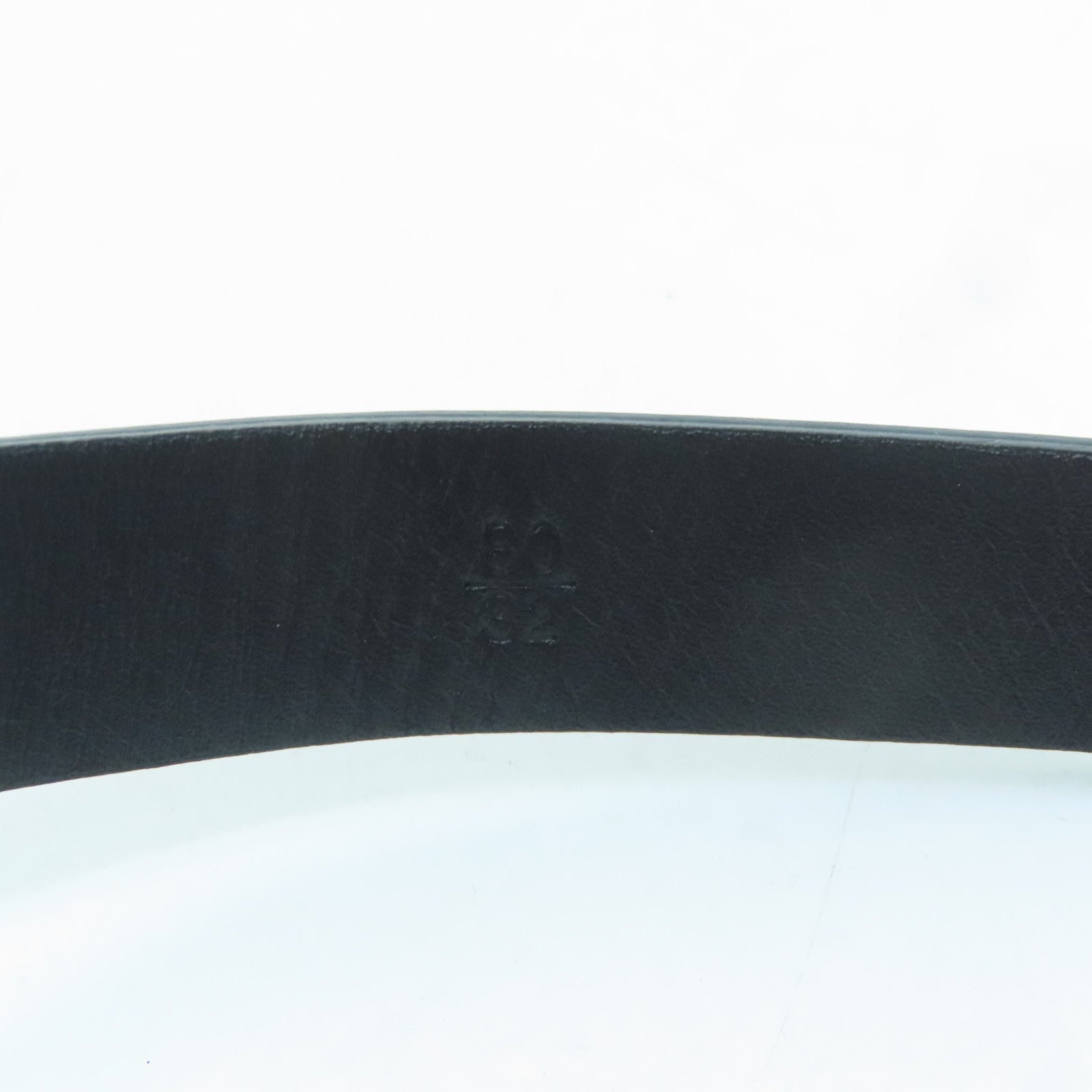 CHANEL Cowhide Leather Belt Gold Buckle Belt Black