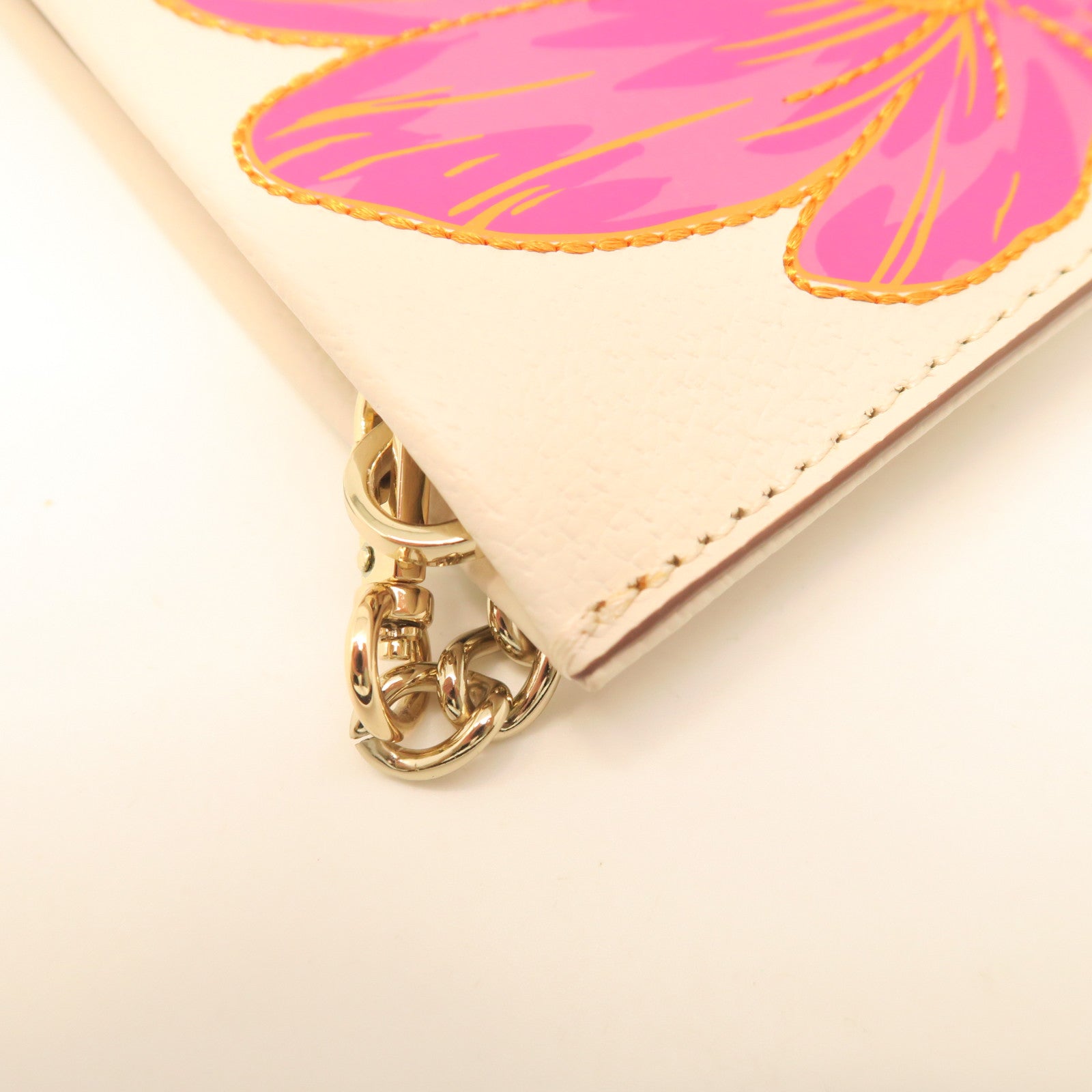 Kate Spade Leather Chain Shoulder Gold Buckle Chain Shoulder Bag White