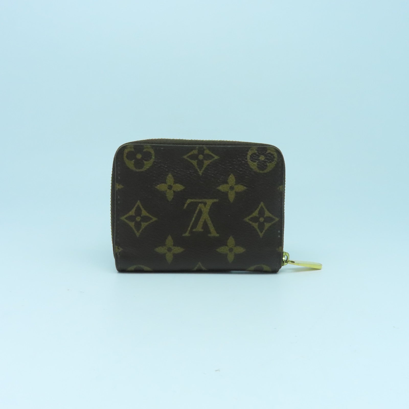 LOUIS VUITTON Monogram Zippy Coin Purse金扣零錢包棕色