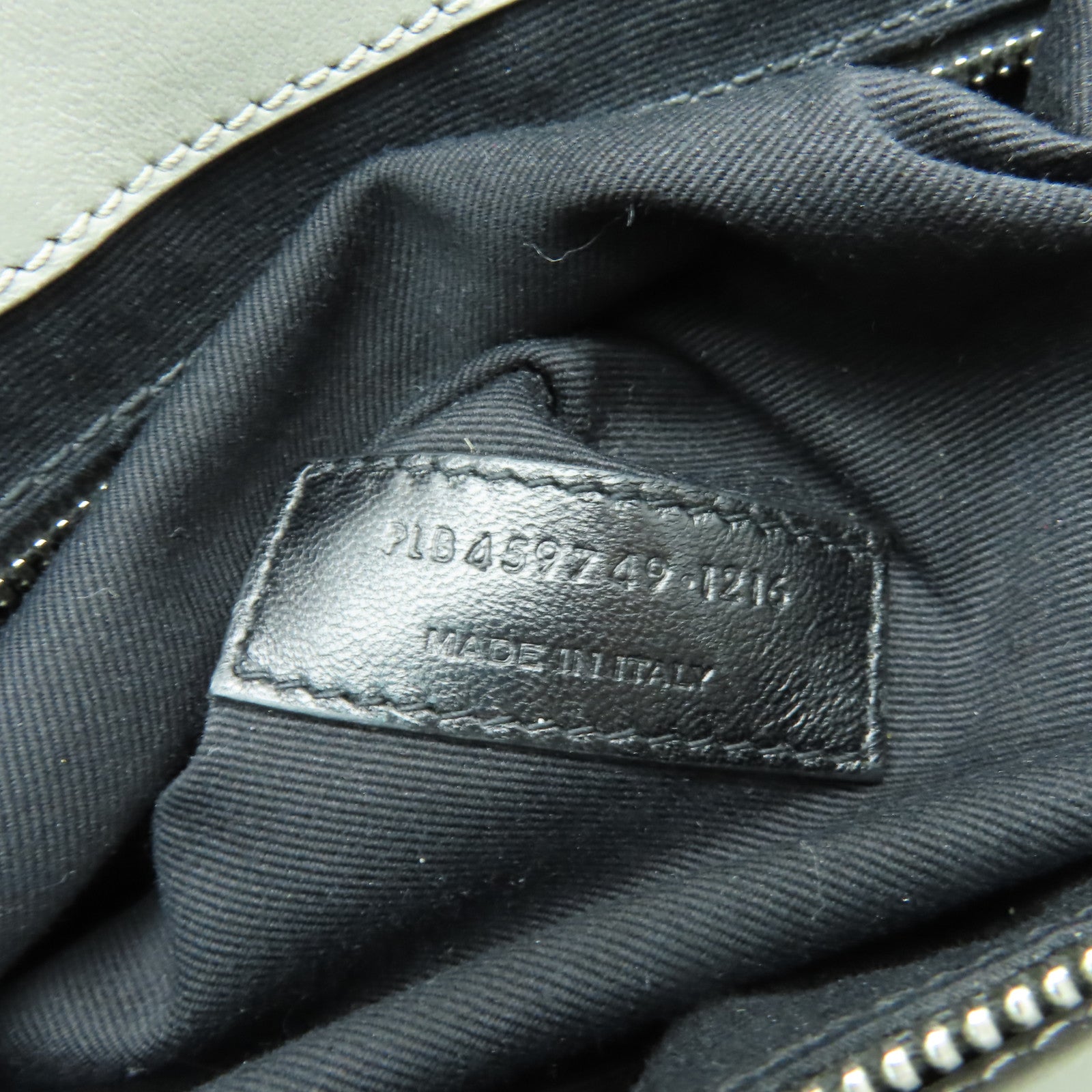SAINT LAURENT 牛皮皮革Shoulder Bag銀扣鏈帶肩背袋灰色