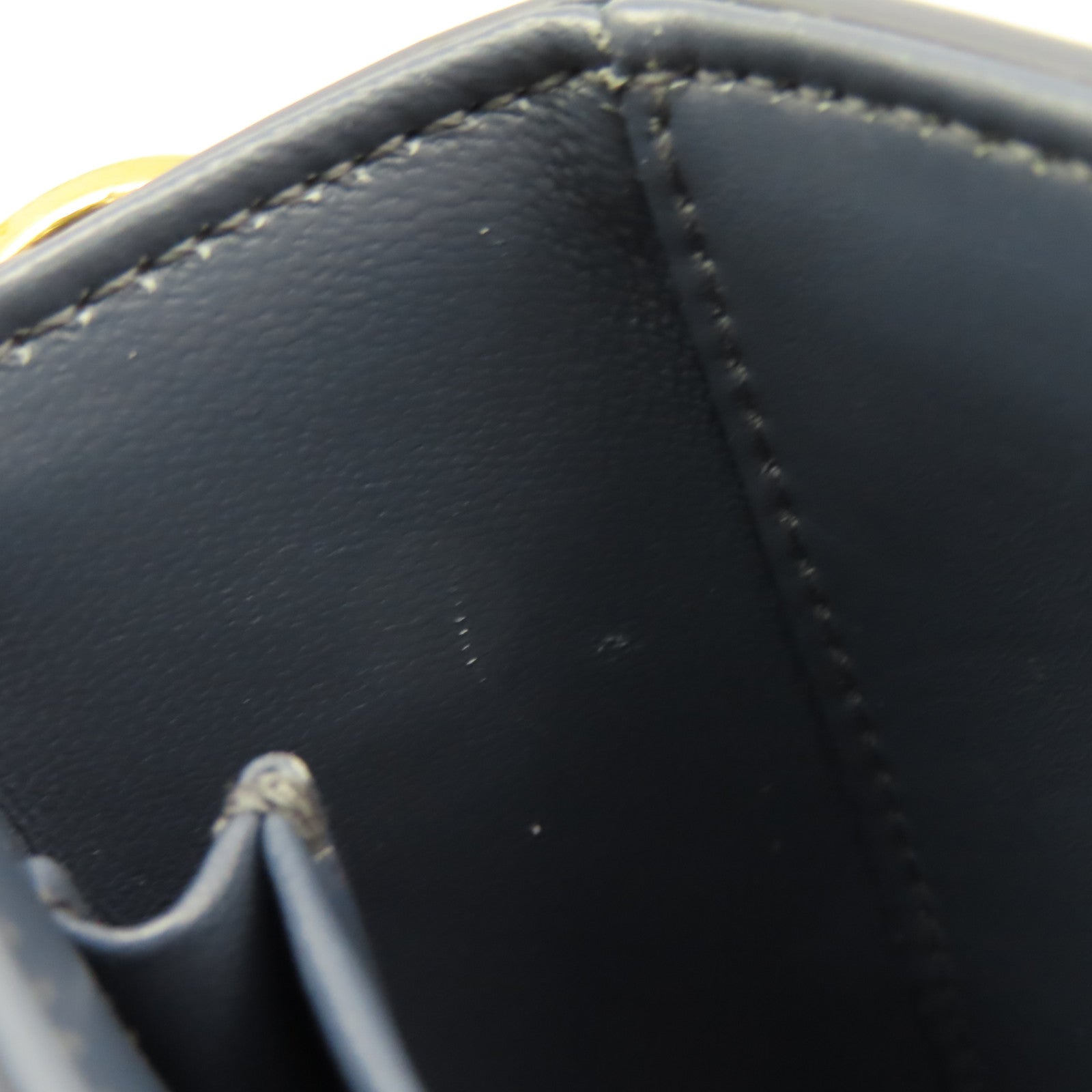 Dior 牛皮皮革30 Montaigne Bag金扣肩背袋藍色