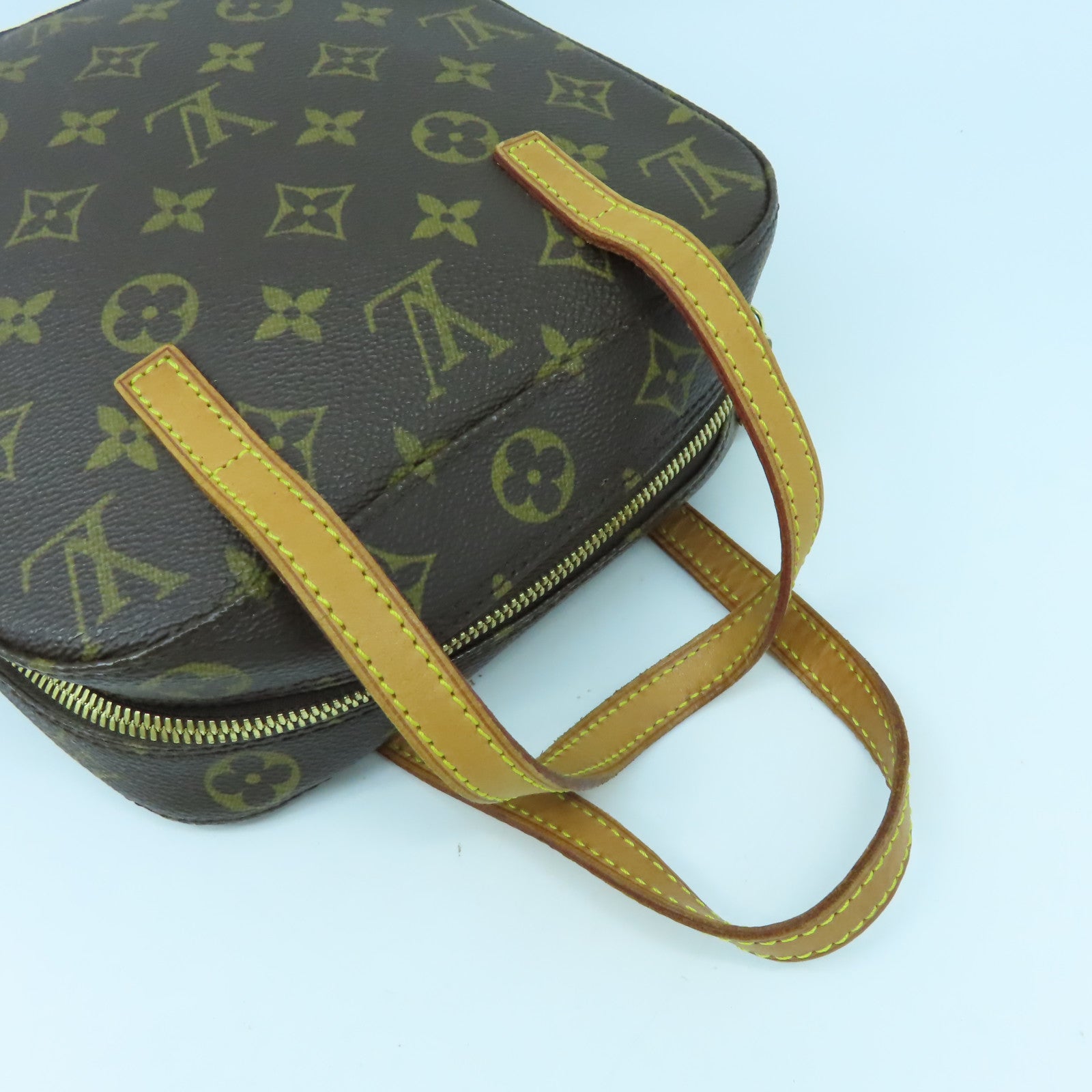 LOUIS VUITTON Monogram Spontini金扣手挽肩背兩用袋啡色