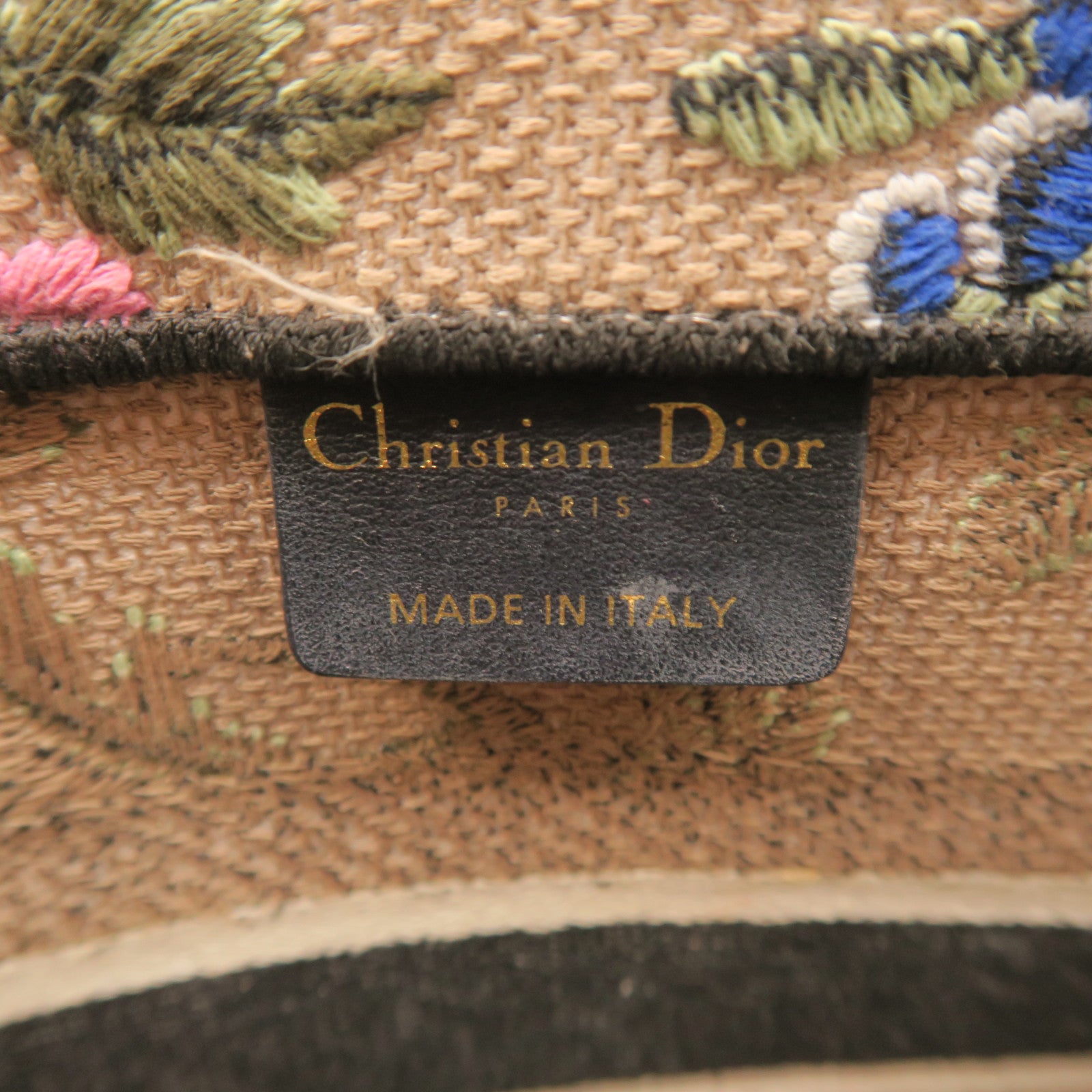 Dior Canvas Tote Bag Pink Beige