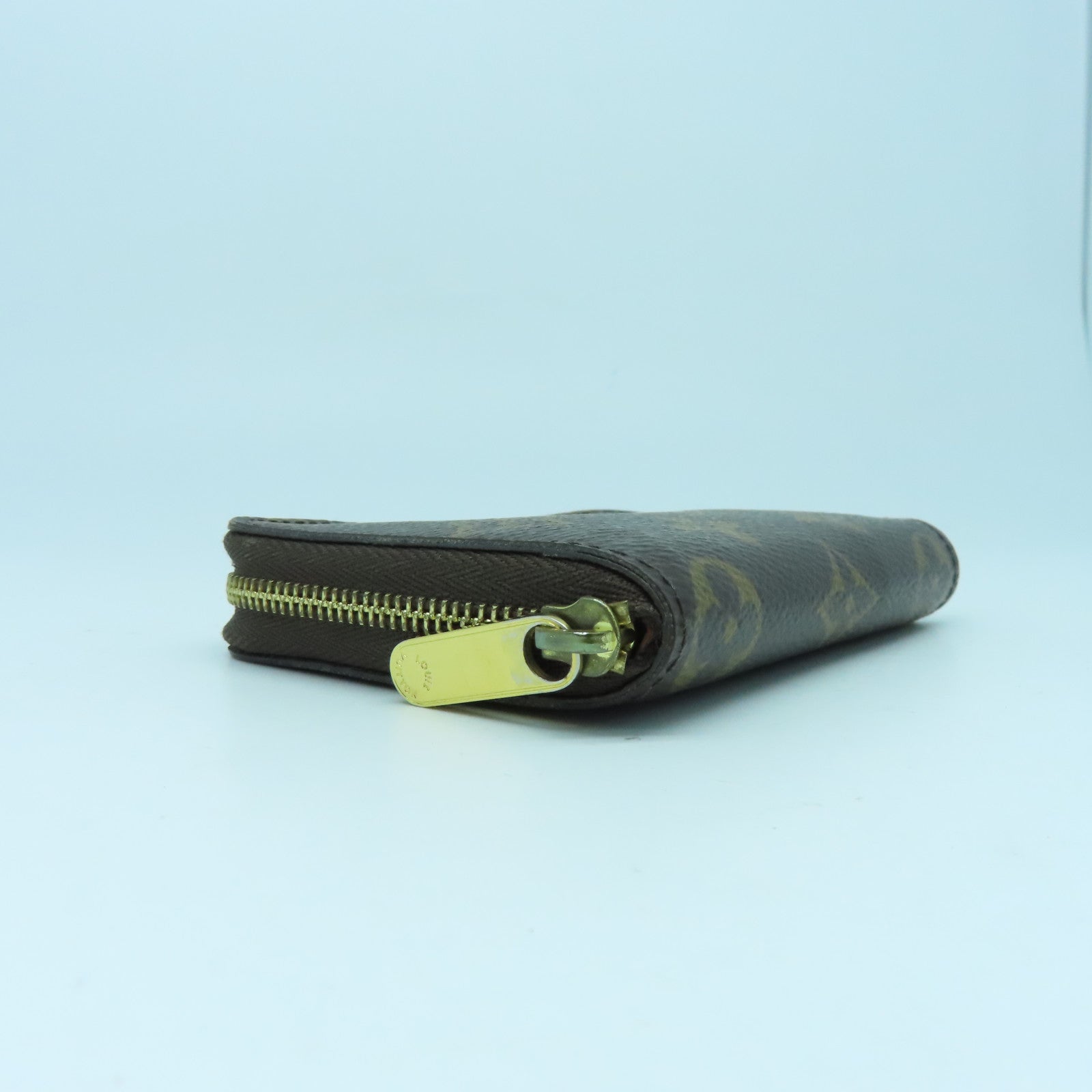 LOUIS VUITTON Monogram Zippy Coin Purse金扣零錢包棕色