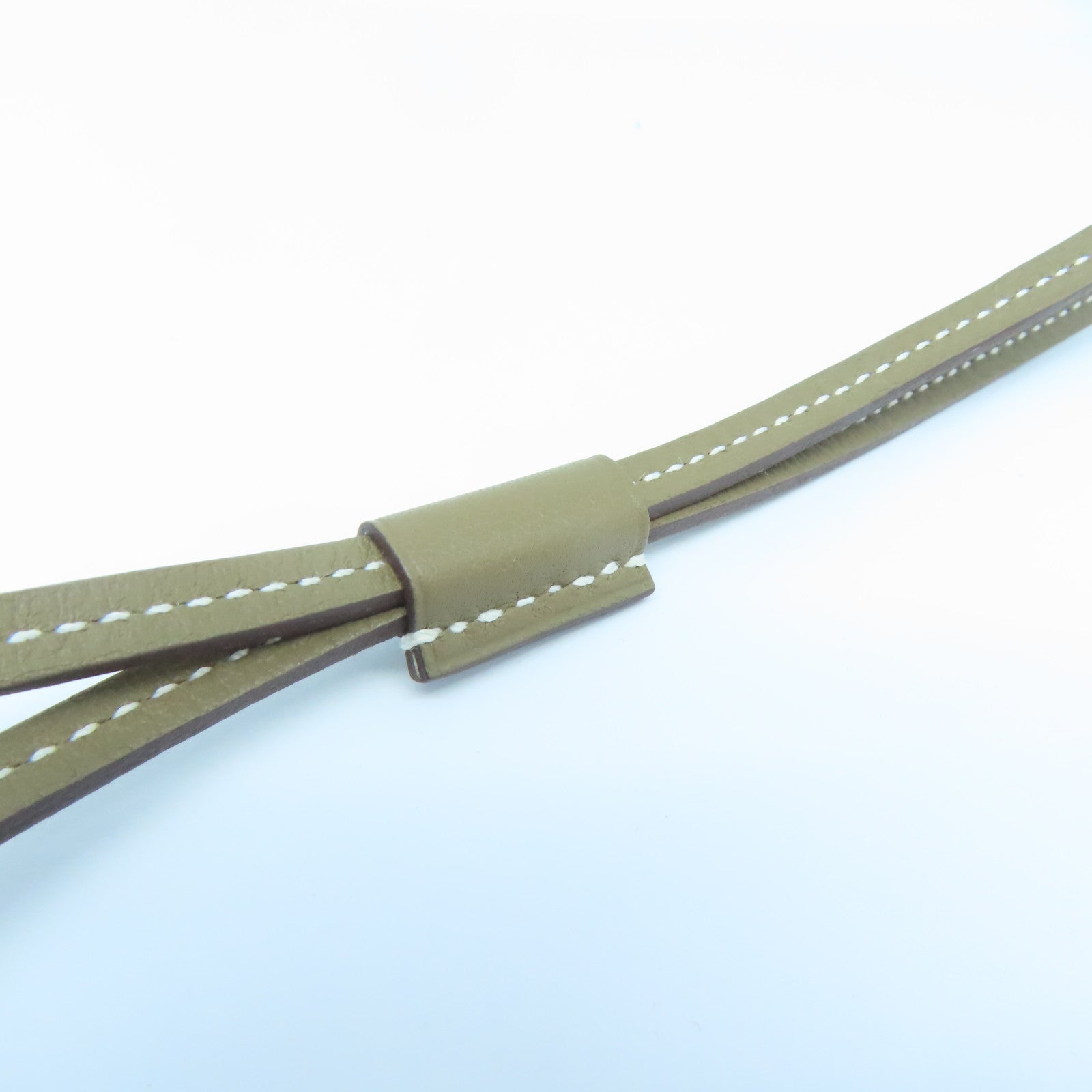 HERMES Swift皮革Necklace项链Etoupe啡色