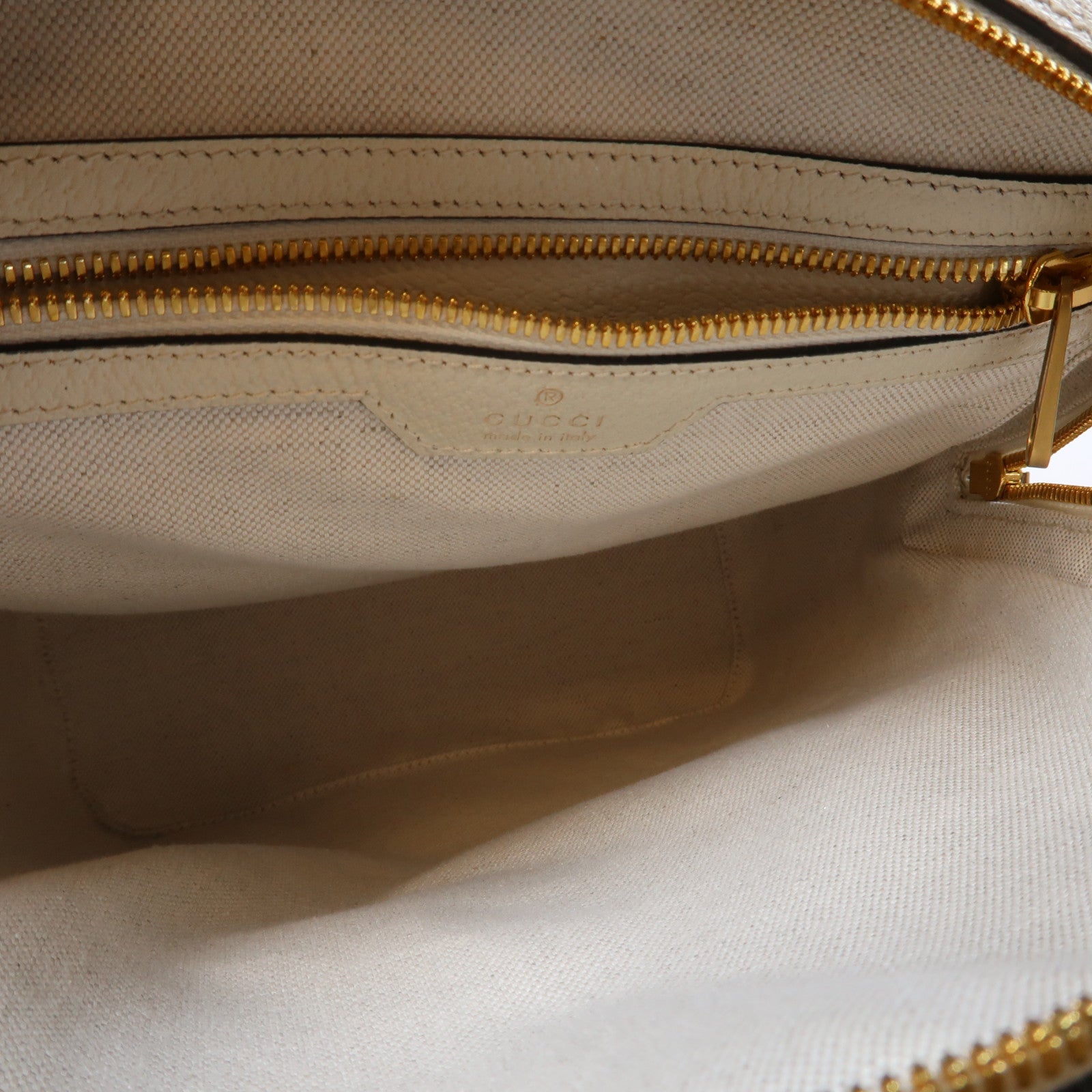 GUCCI 塗層帆布/皮革Ophidia GG Supreme Backpack金扣背包啡色/白色