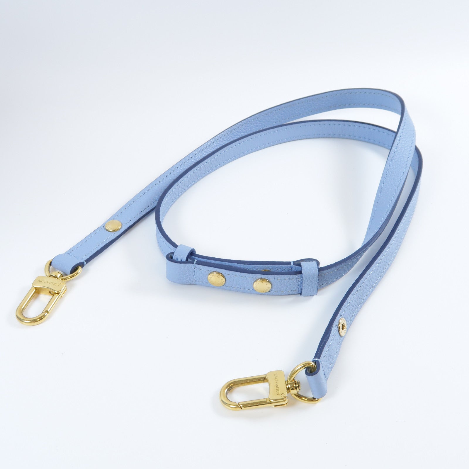 LOUIS VUITTON Monogram Empreinte NeoNoe BB金扣手挽肩背兩用袋夏日藍色