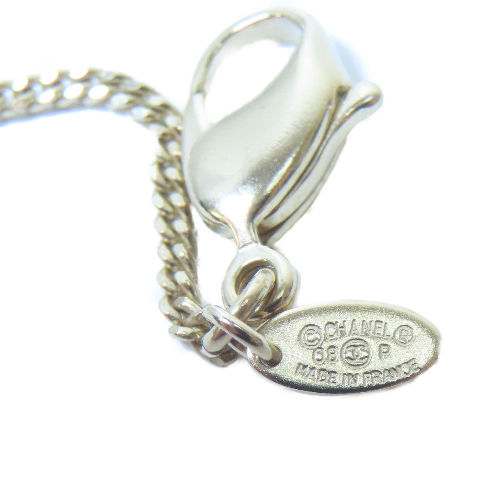 CHANEL 金屬Necklace金扣項鍊啡色/綠色/紅色