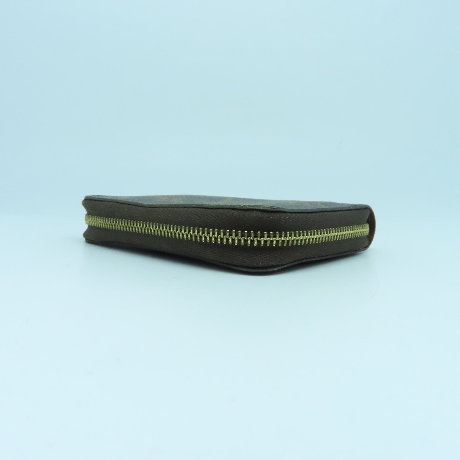 LOUIS VUITTON Monogram Zippy Coin Purse金扣零錢包棕色