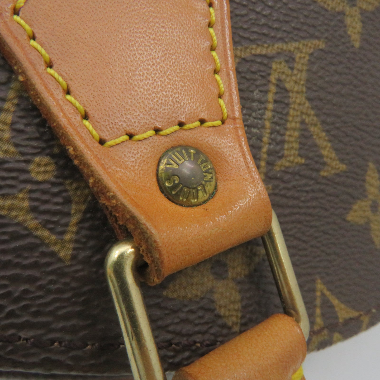 LOUIS VUITTON Monogram Elipse金扣手挽袋啡色