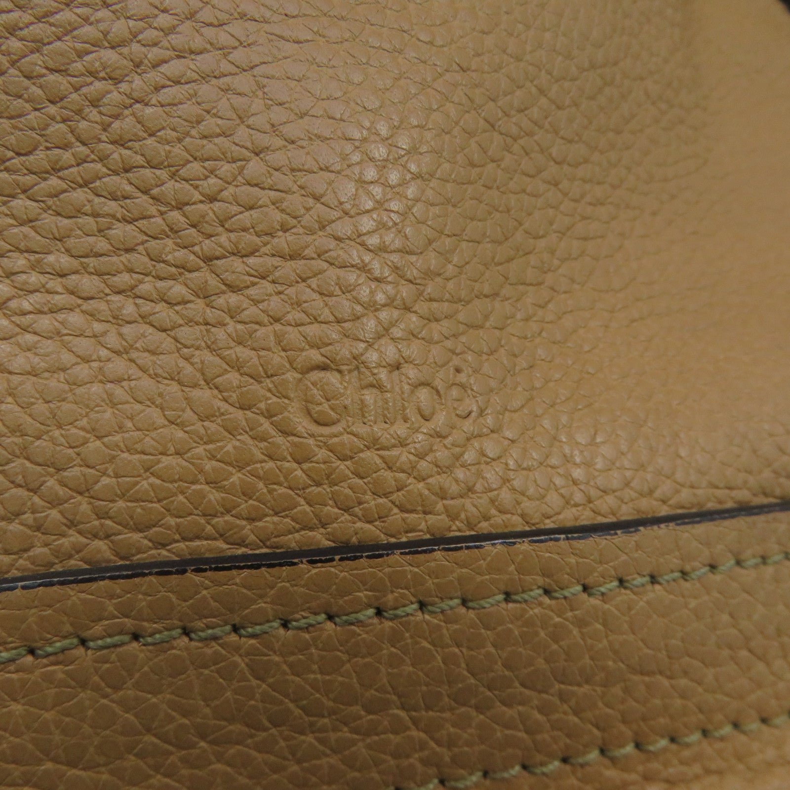 Chloe Leather Paraty Bag Gold Buckle Shoulder Bag Beige
