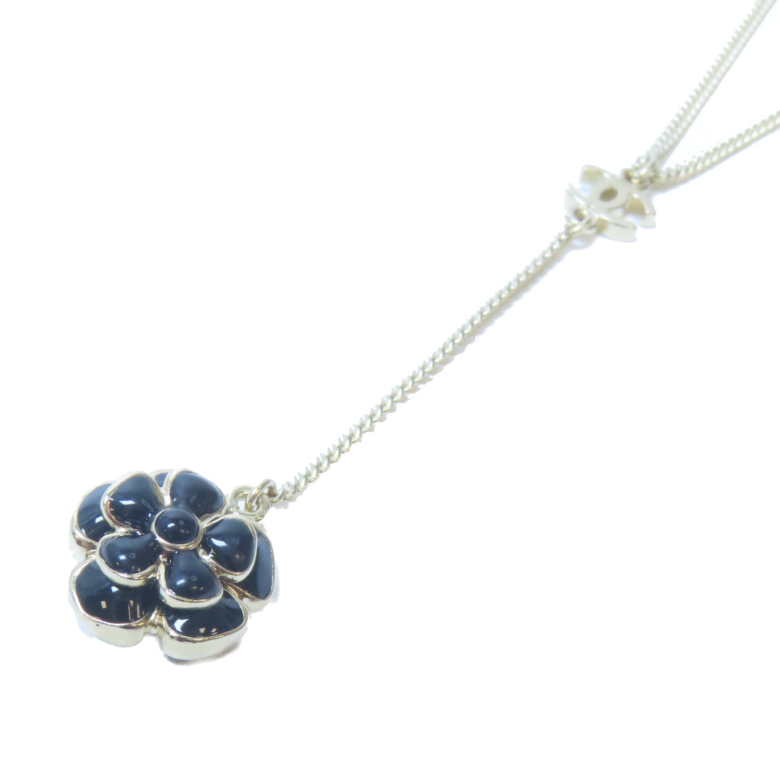 CHANEL 金屬Necklace金扣項鍊金色/黑色