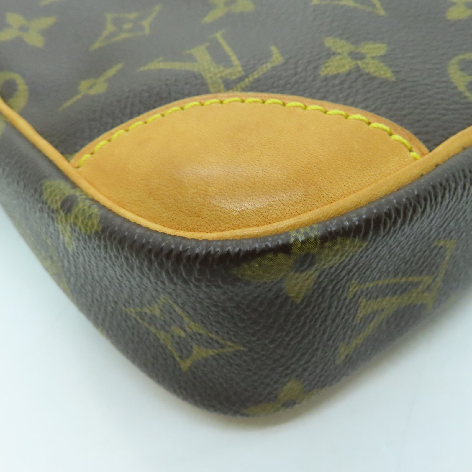 LOUIS VUITTON Monogram Danube Gold Buckle Shoulder Bag Brown