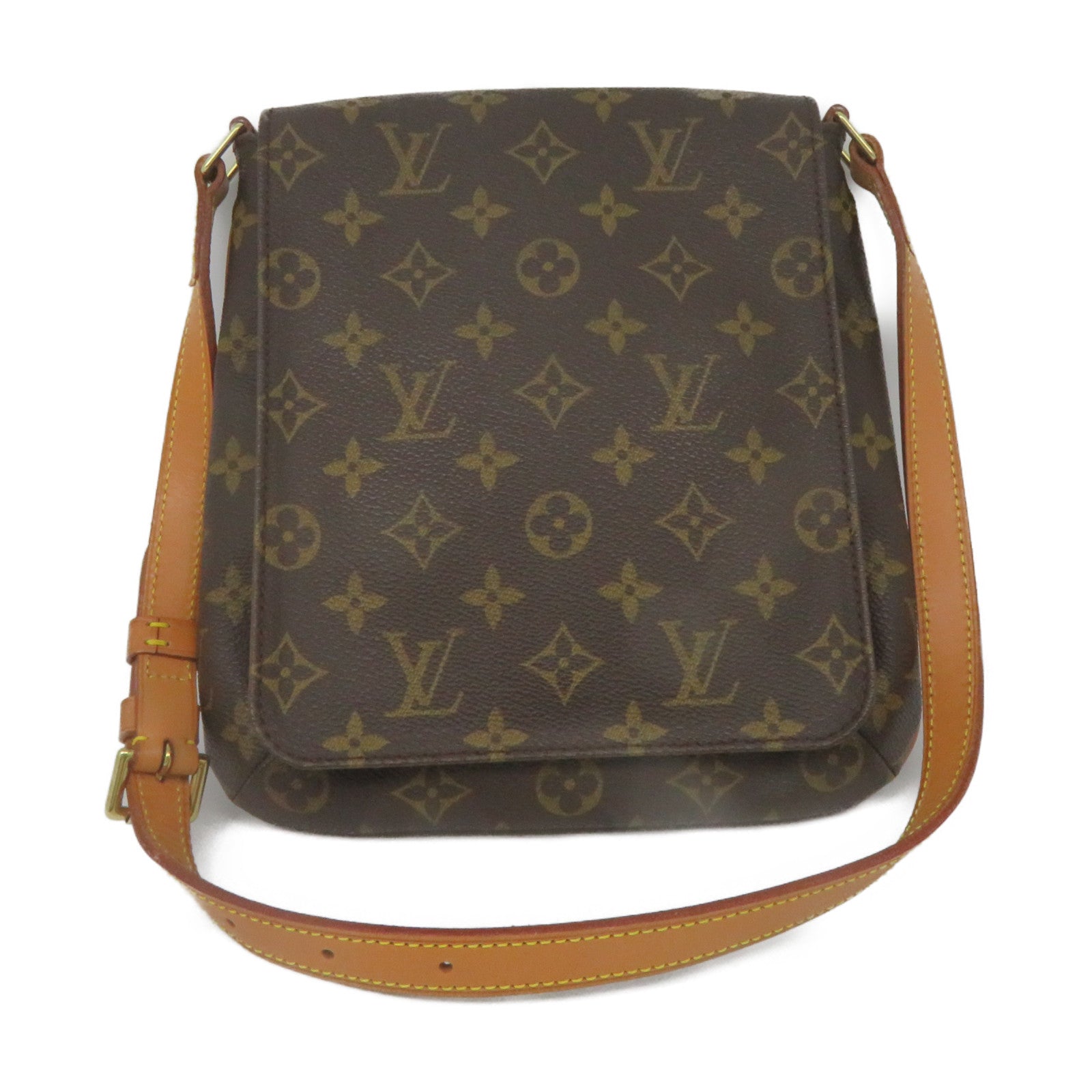 LOUIS VUITTON Monogram Musette Shoulder金扣肩背袋啡色