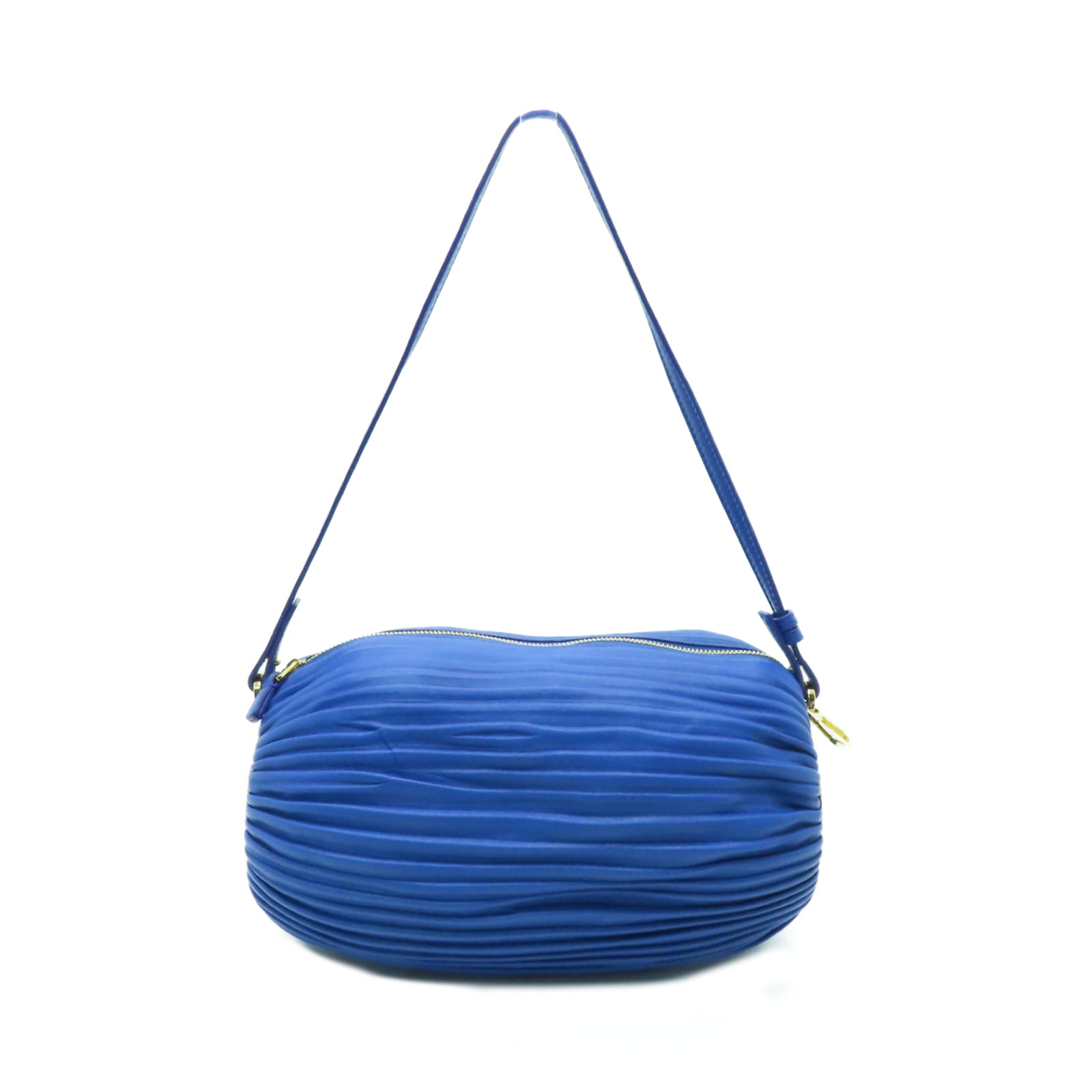 LOEWE 羊皮皮革Bracelet Pouch金扣鏈帶肩背袋藍色