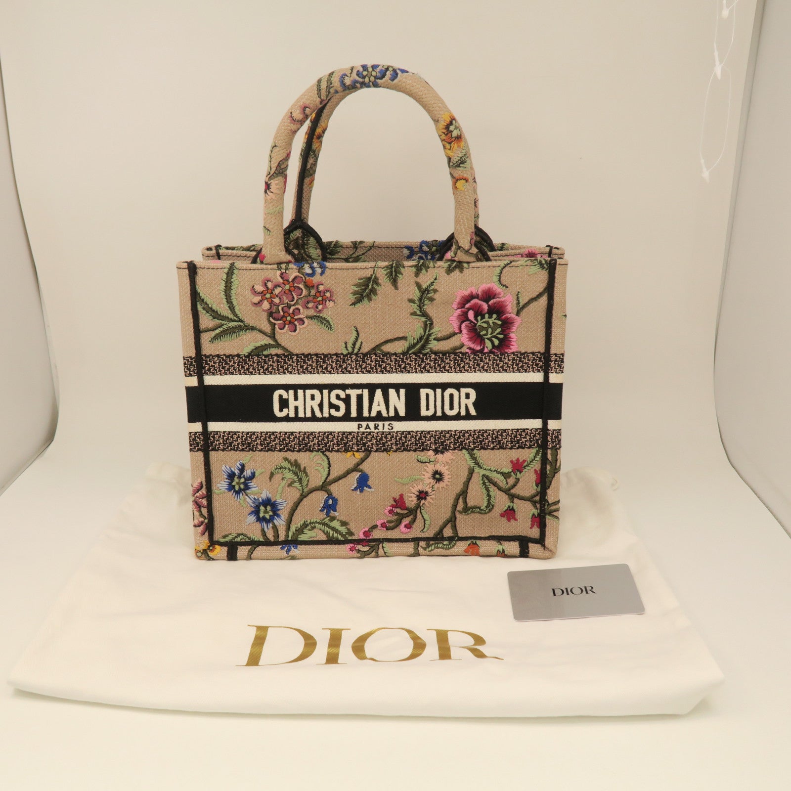 Dior Canvas Tote Bag Pink Beige