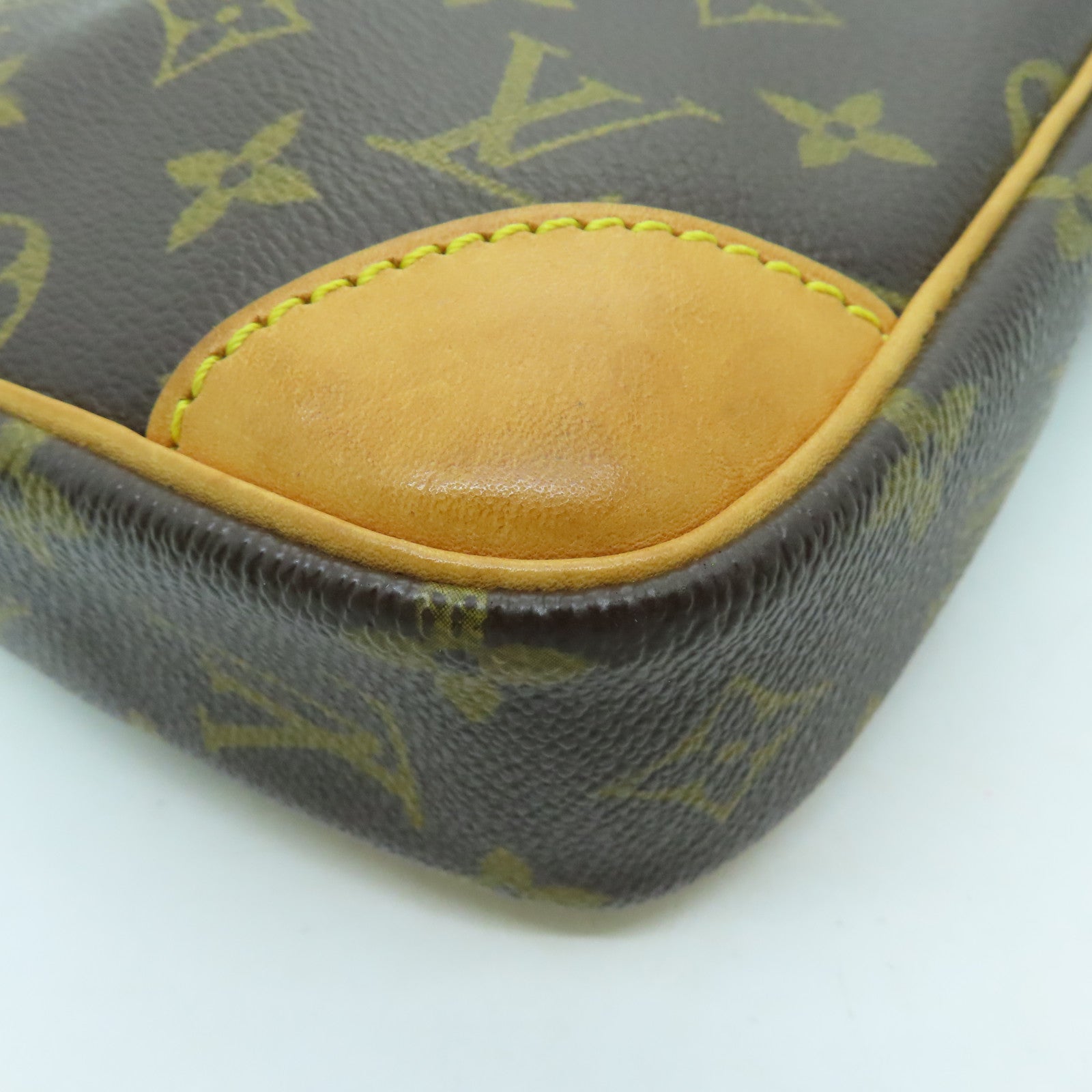 LOUIS VUITTON Monogram Danube Gold Buckle Shoulder Bag Brown
